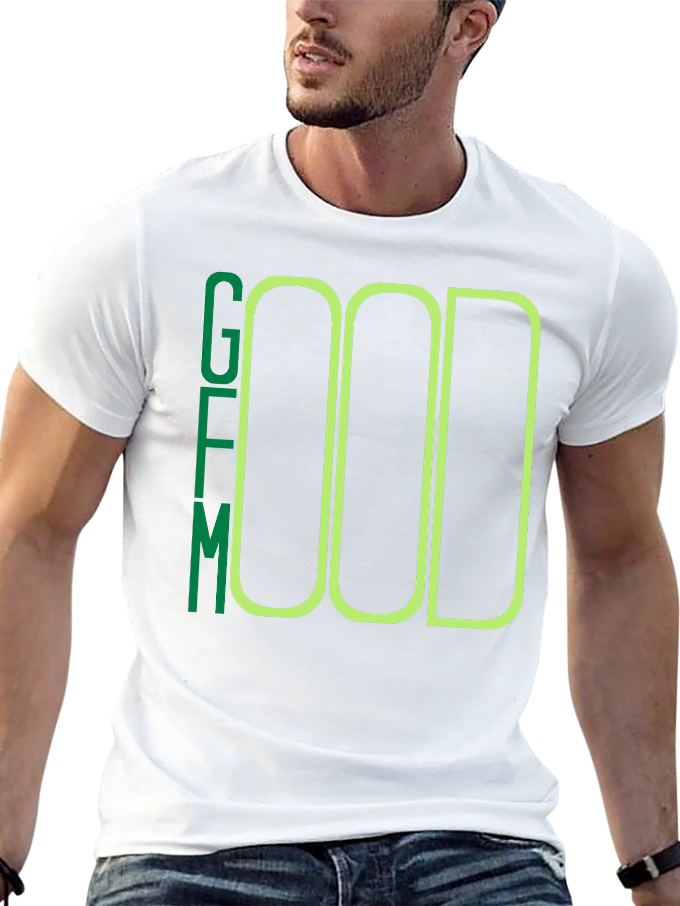 Graphic T-Shirt - Green Lettering