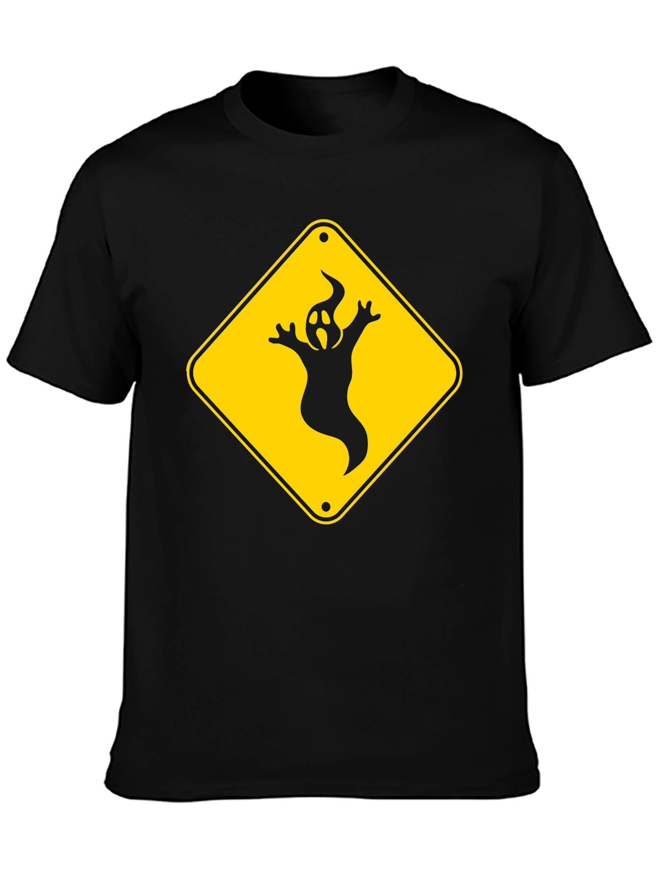 Ghost Crossing Sign T-Shirt - Halloween Fun!