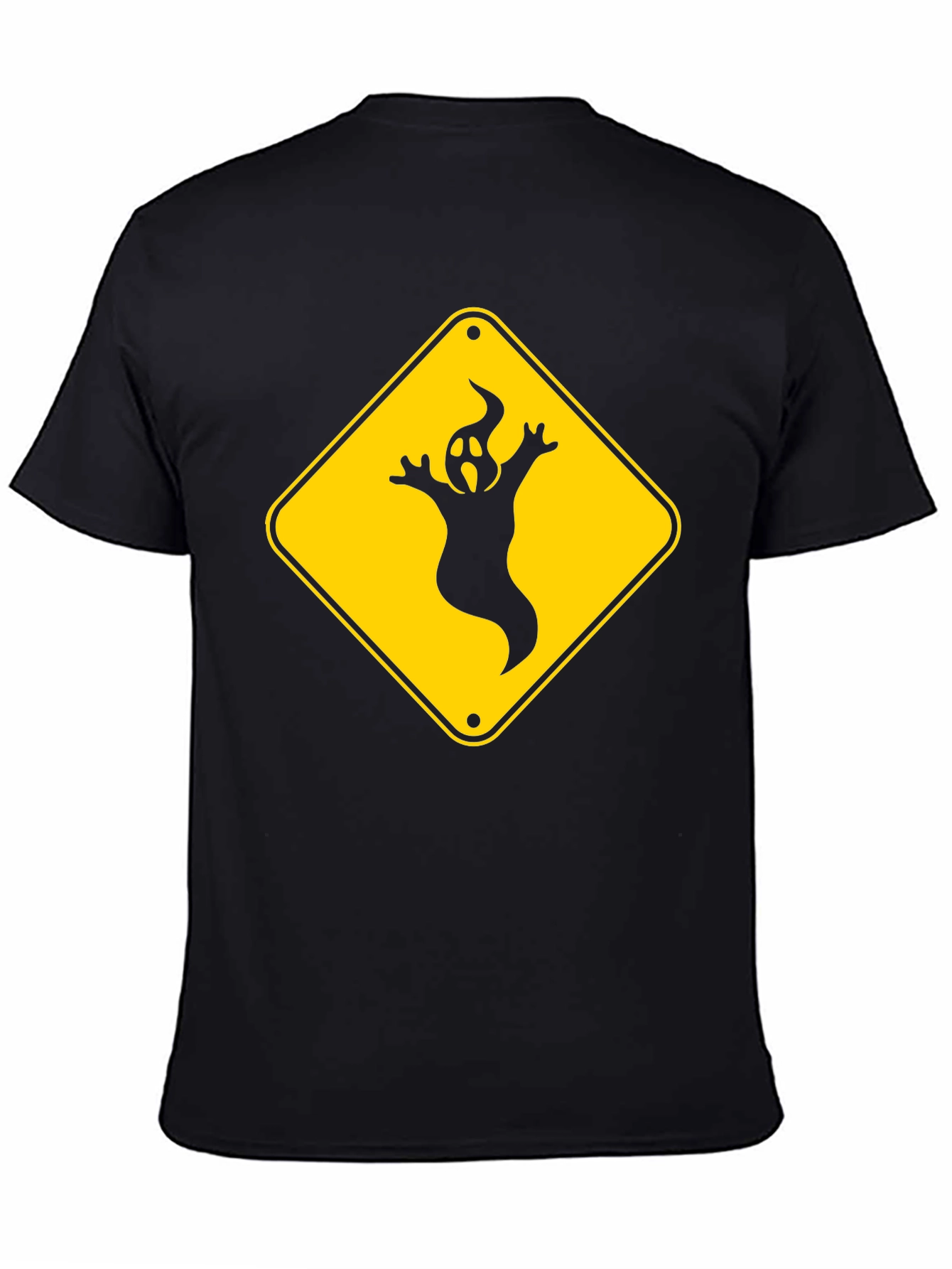 Ghost Crossing Sign T-Shirt - Halloween Fun!