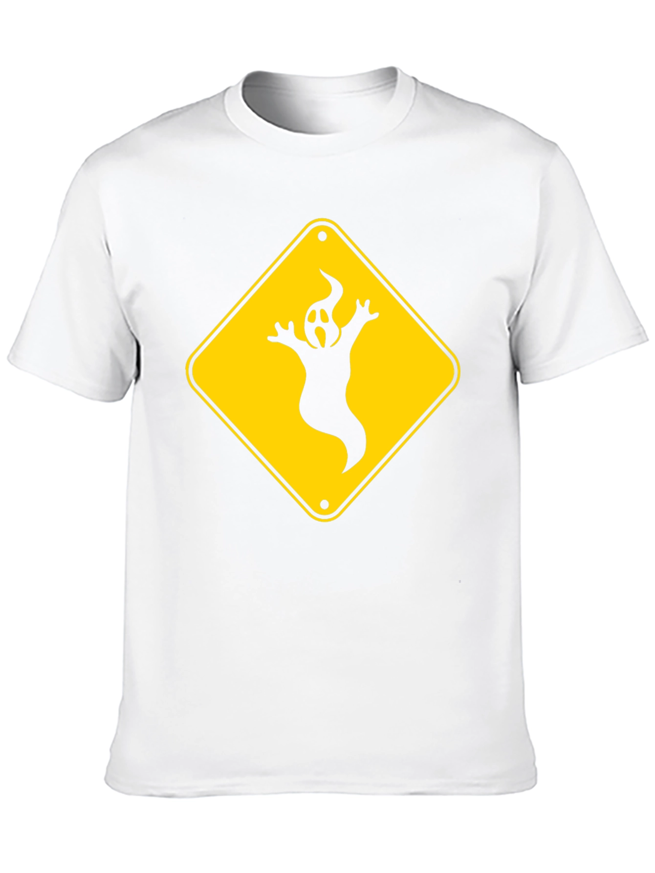 Ghost Crossing Sign T-Shirt - Halloween Fun!