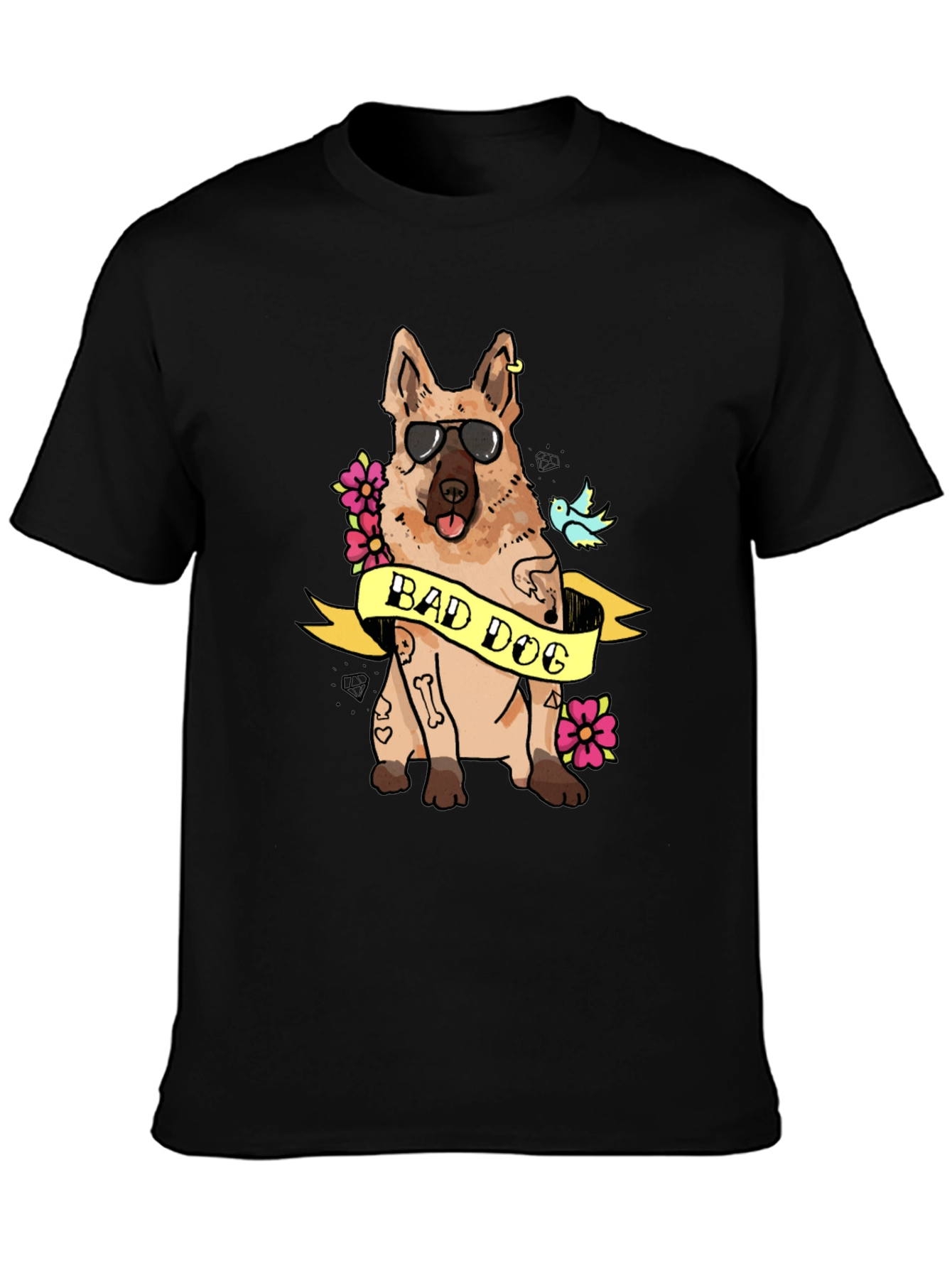 Bad Dog Graphic T-Shirt - Cool Canine Tee