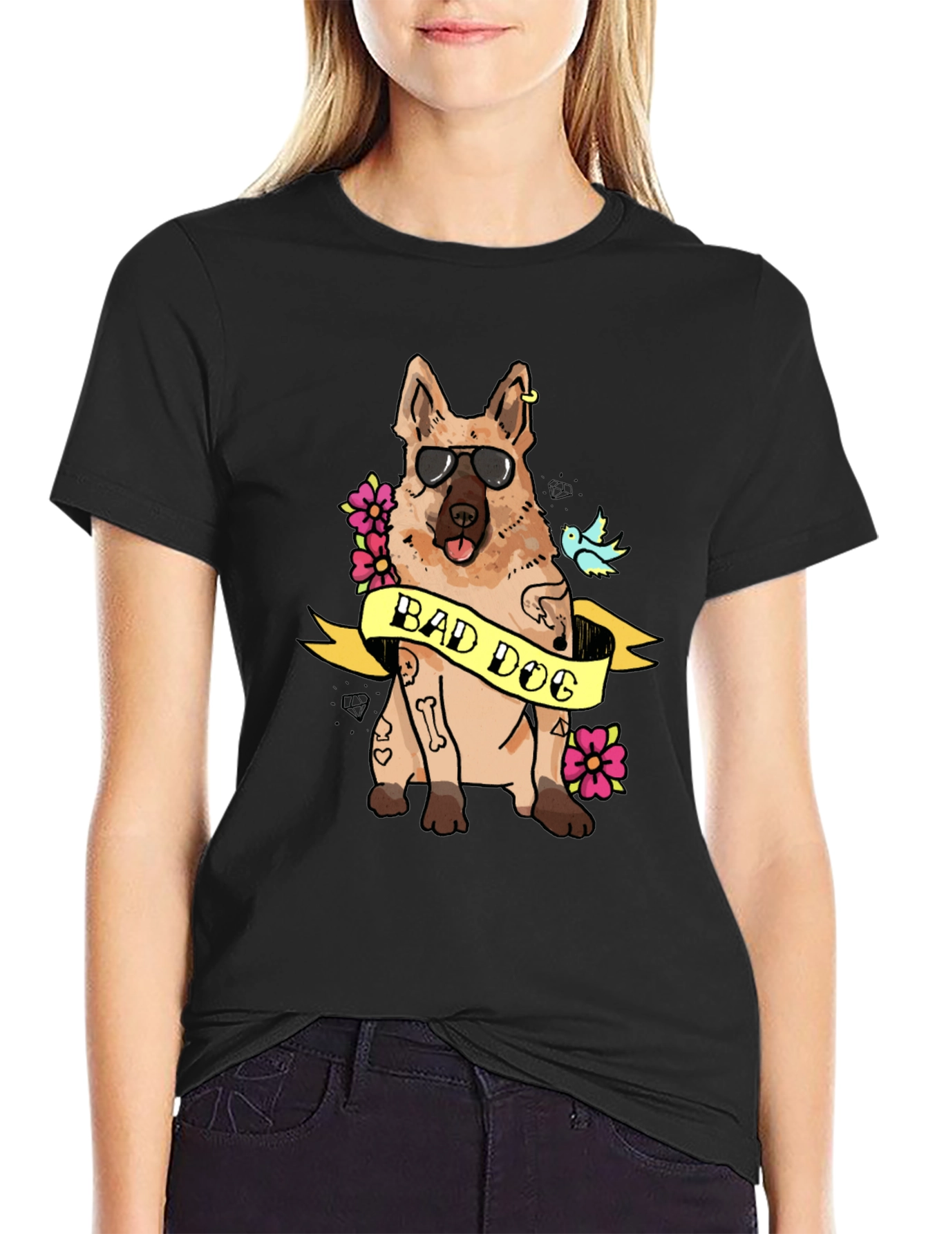 Bad Dog Graphic T-Shirt - Cool Canine Tee