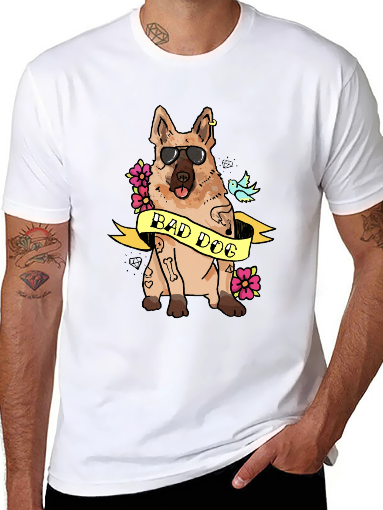 Bad Dog Graphic T-Shirt - Cool Canine Tee