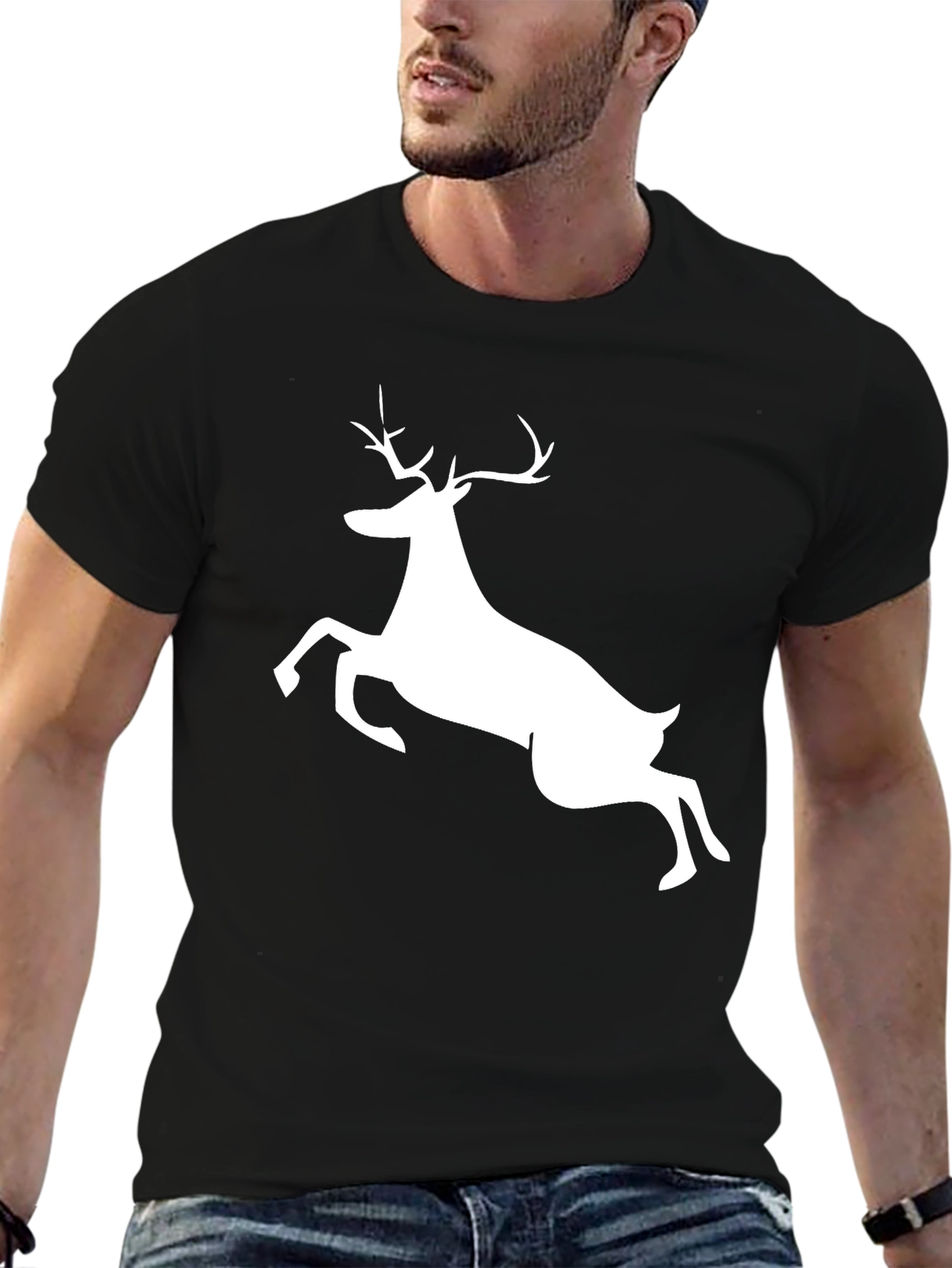 Black Deer Graphic Tee - Mens Short Sleeve