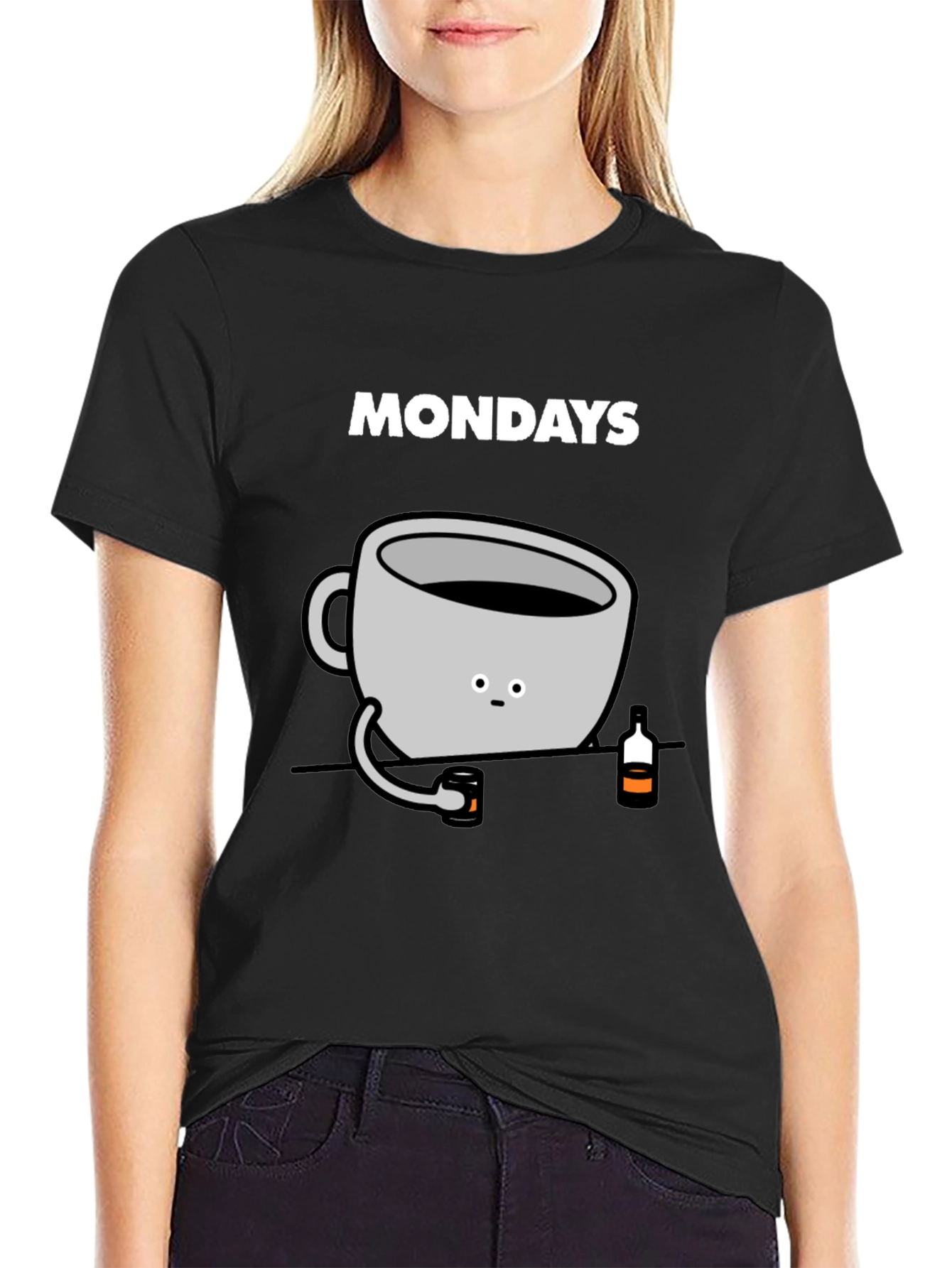 Mondays Coffee Mug Graphic Tee - Soft Cotton T-Shirt