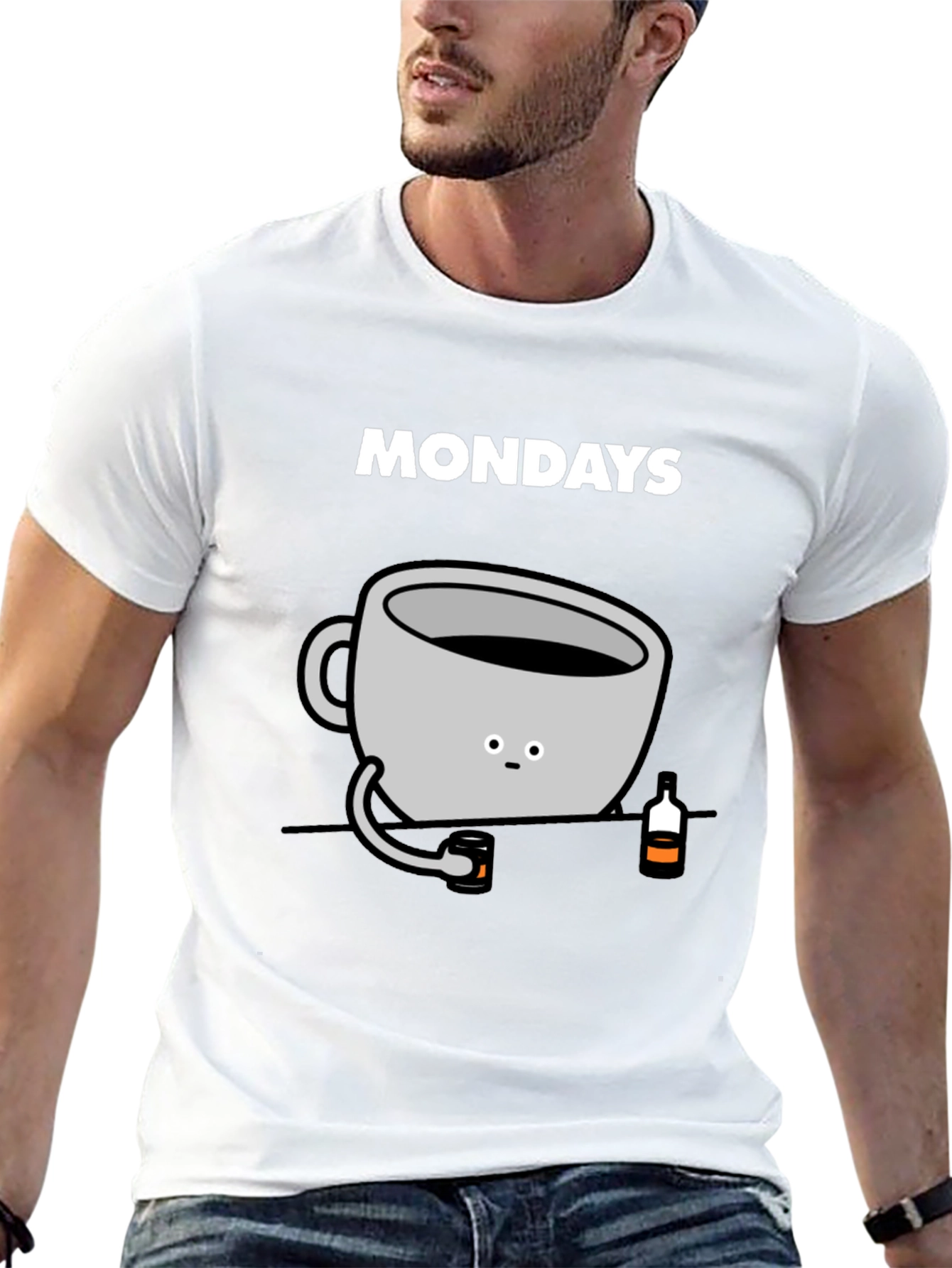 Mondays Coffee Mug Graphic Tee - Soft Cotton T-Shirt