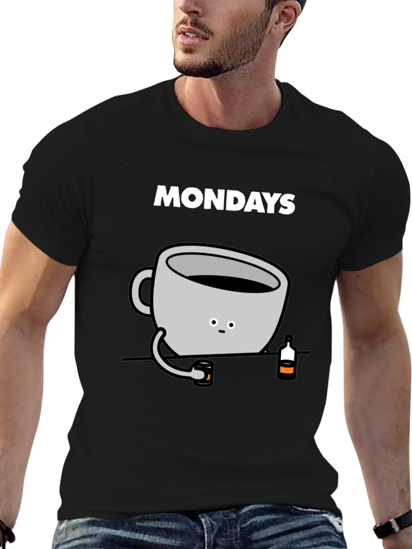 Mondays Coffee Mug Graphic Tee - Soft Cotton T-Shirt