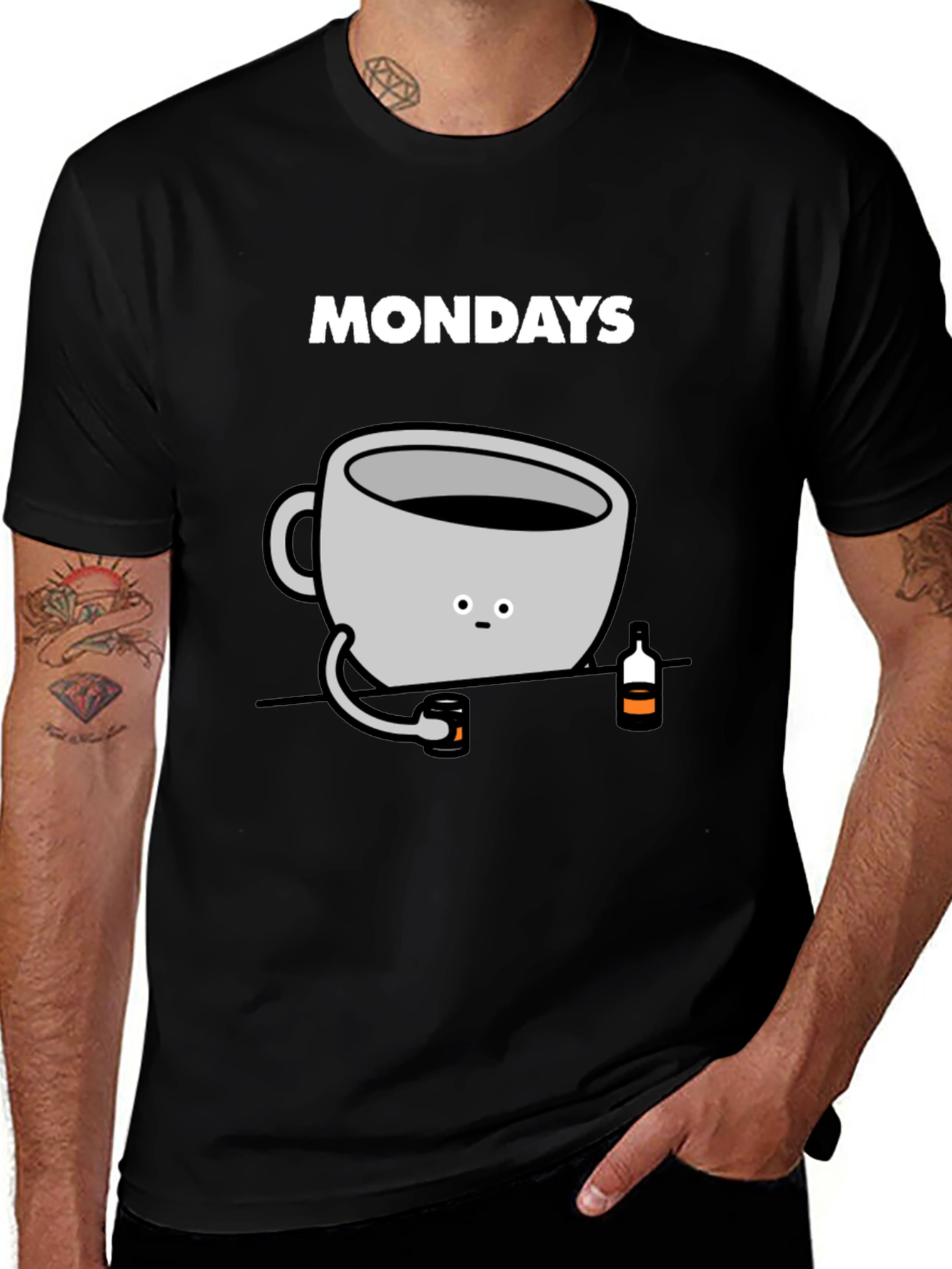 Mondays Coffee Mug Graphic Tee - Soft Cotton T-Shirt