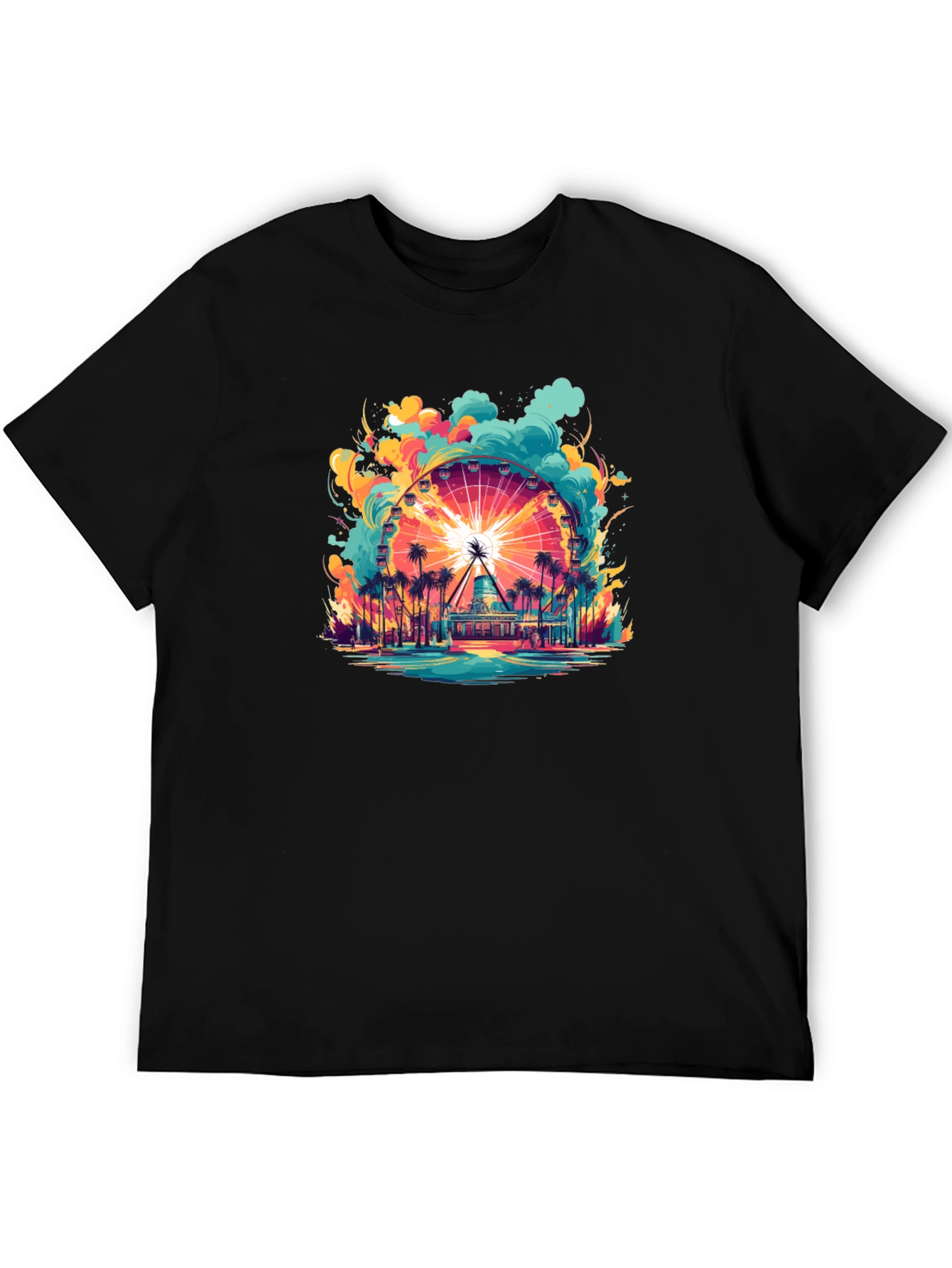 Ferris Wheel Graphic T-Shirt - Coastal Theme