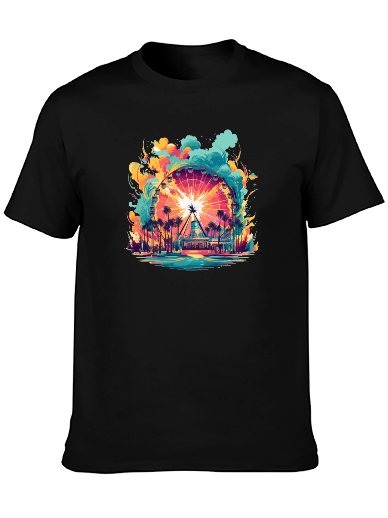 Ferris Wheel Graphic T-Shirt - Coastal Theme