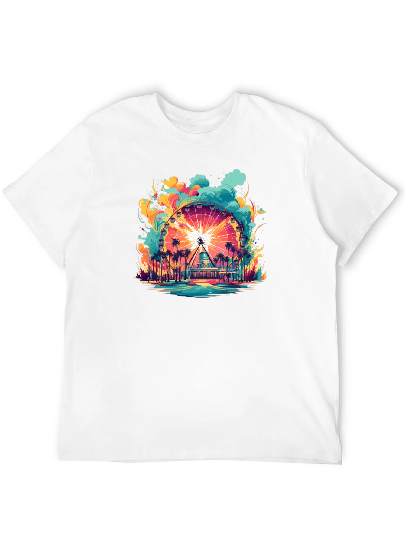 Ferris Wheel Graphic T-Shirt - Coastal Theme
