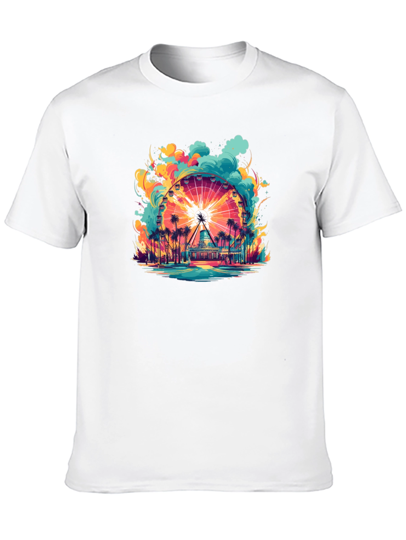 Ferris Wheel Graphic T-Shirt - Coastal Theme