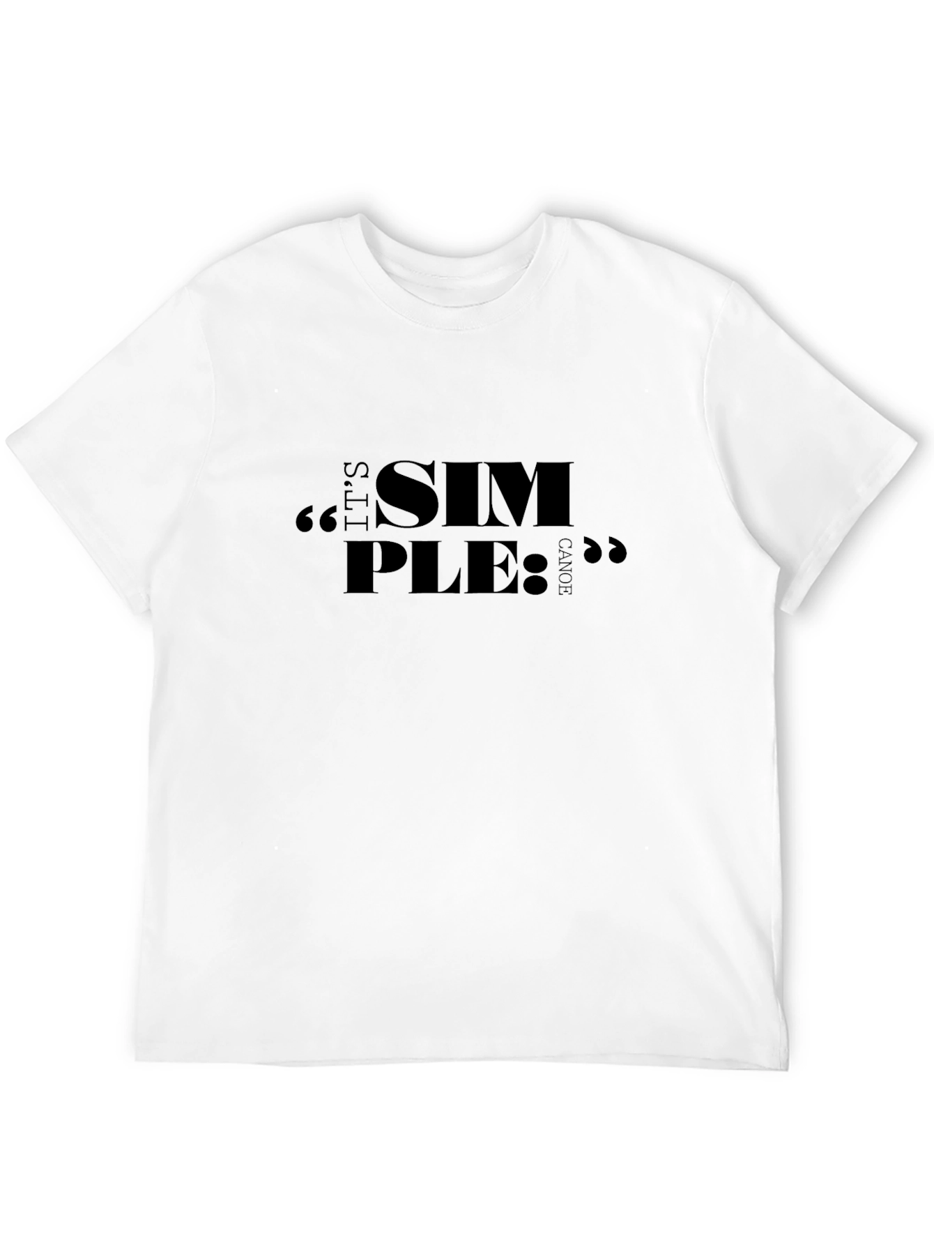 Simple Canoe T-Shirt - Black Relaxed Fit