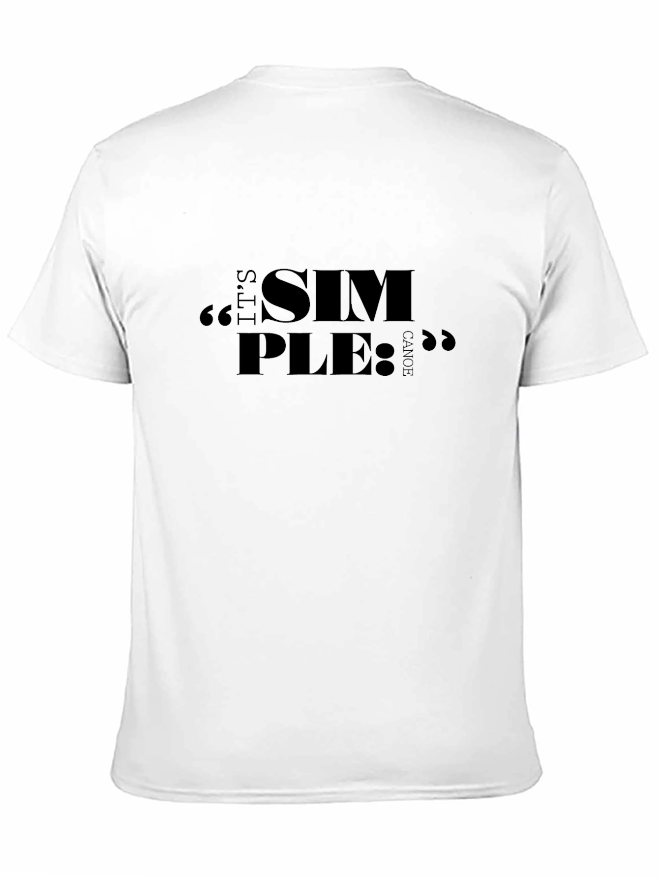 Simple Canoe T-Shirt - Black Relaxed Fit