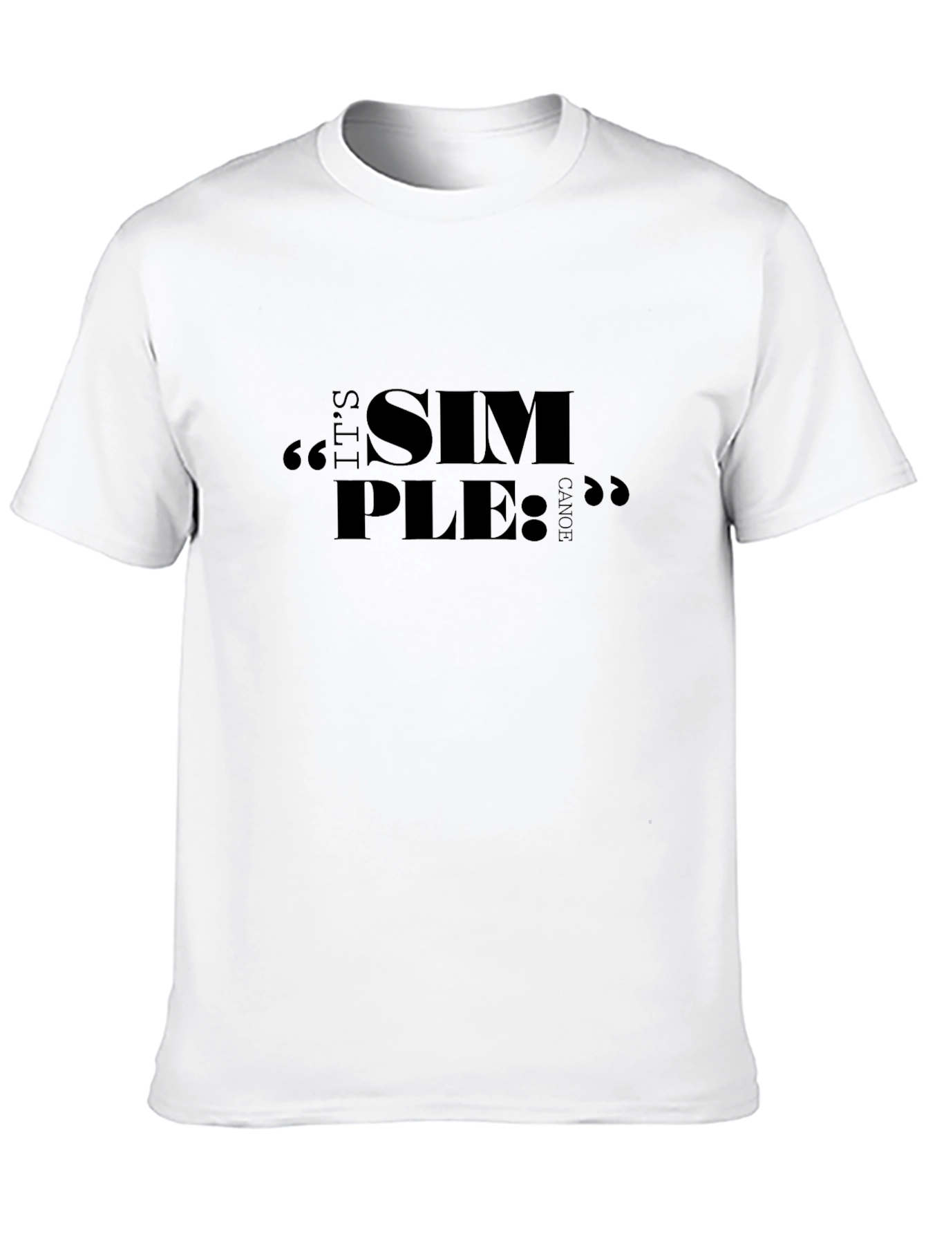 Simple Canoe T-Shirt - Black Relaxed Fit