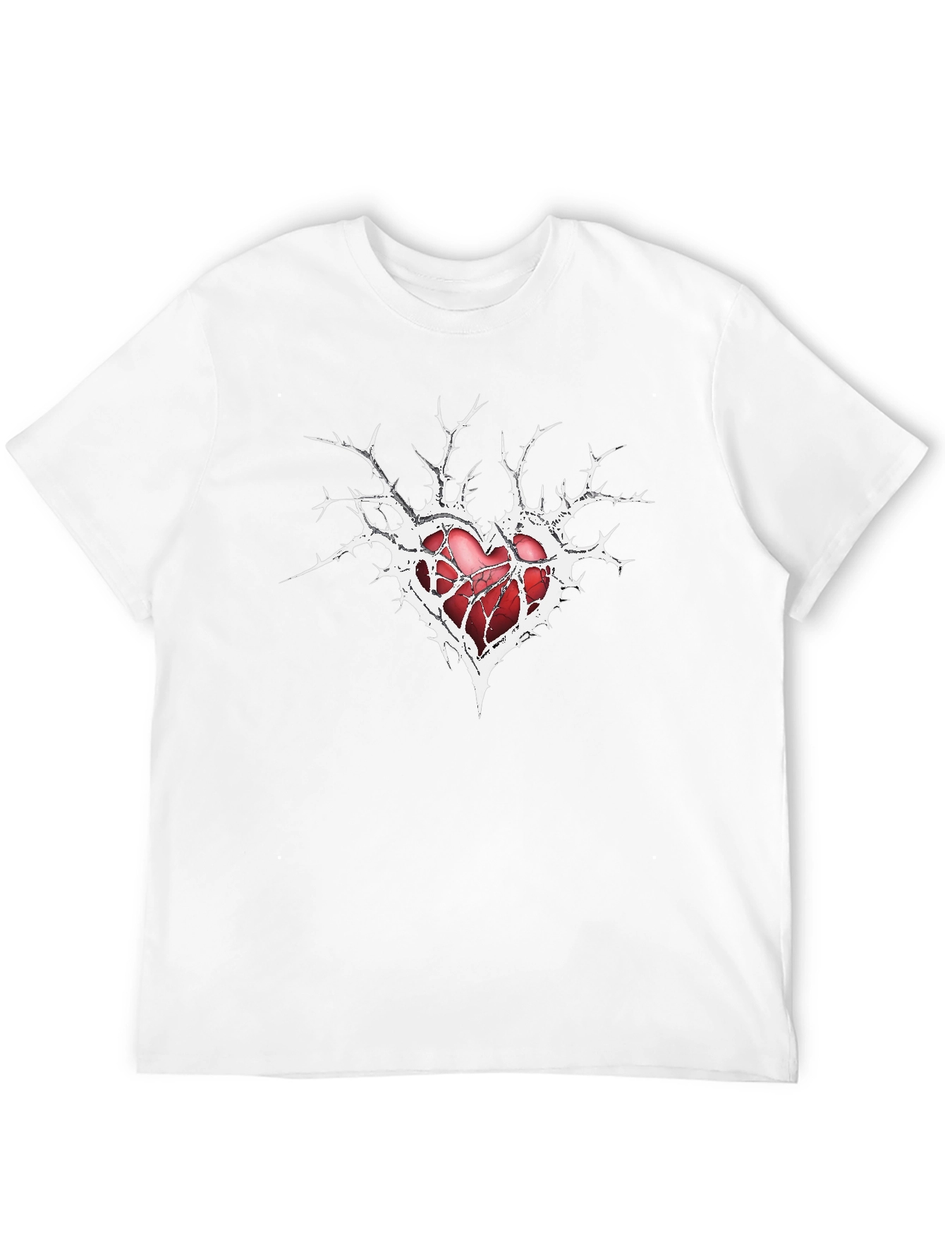 Broken Heart Graphic Tee - Mens Black T-Shirt