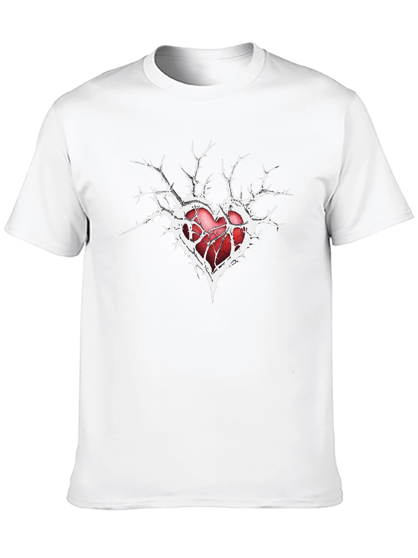 Broken Heart Graphic Tee - Mens Black T-Shirt
