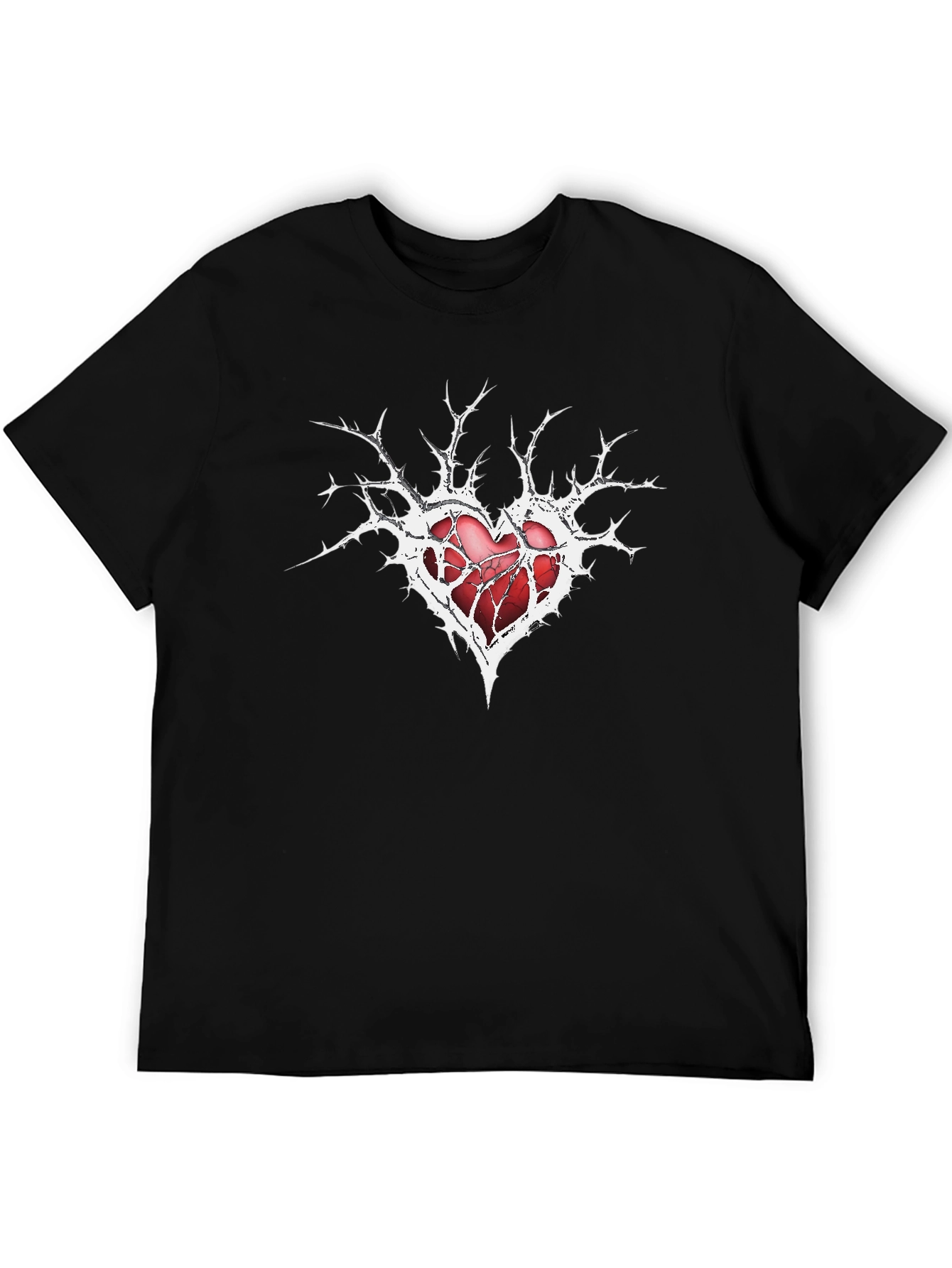 Broken Heart Graphic Tee - Mens Black T-Shirt