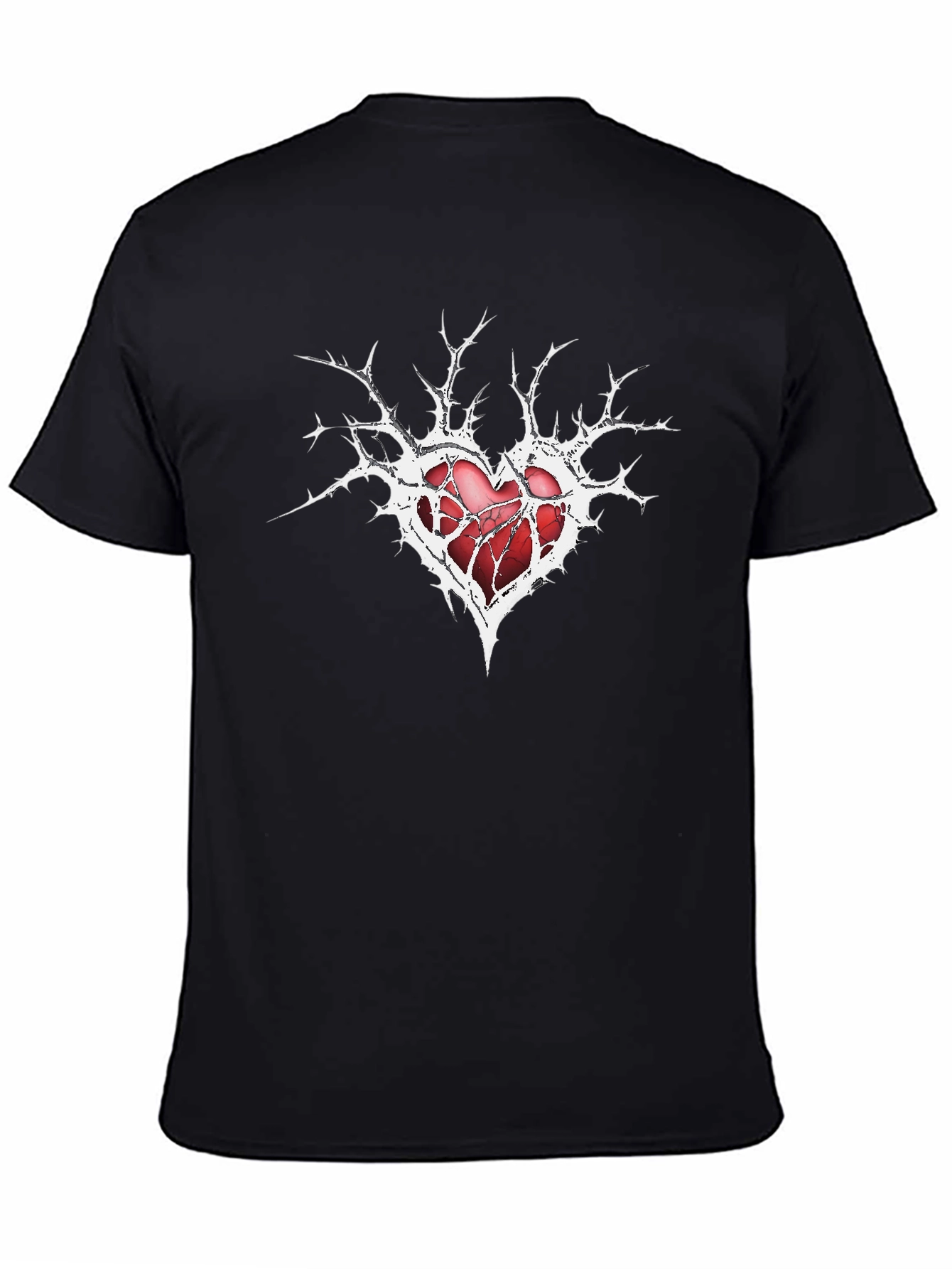 Broken Heart Graphic Tee - Mens Black T-Shirt