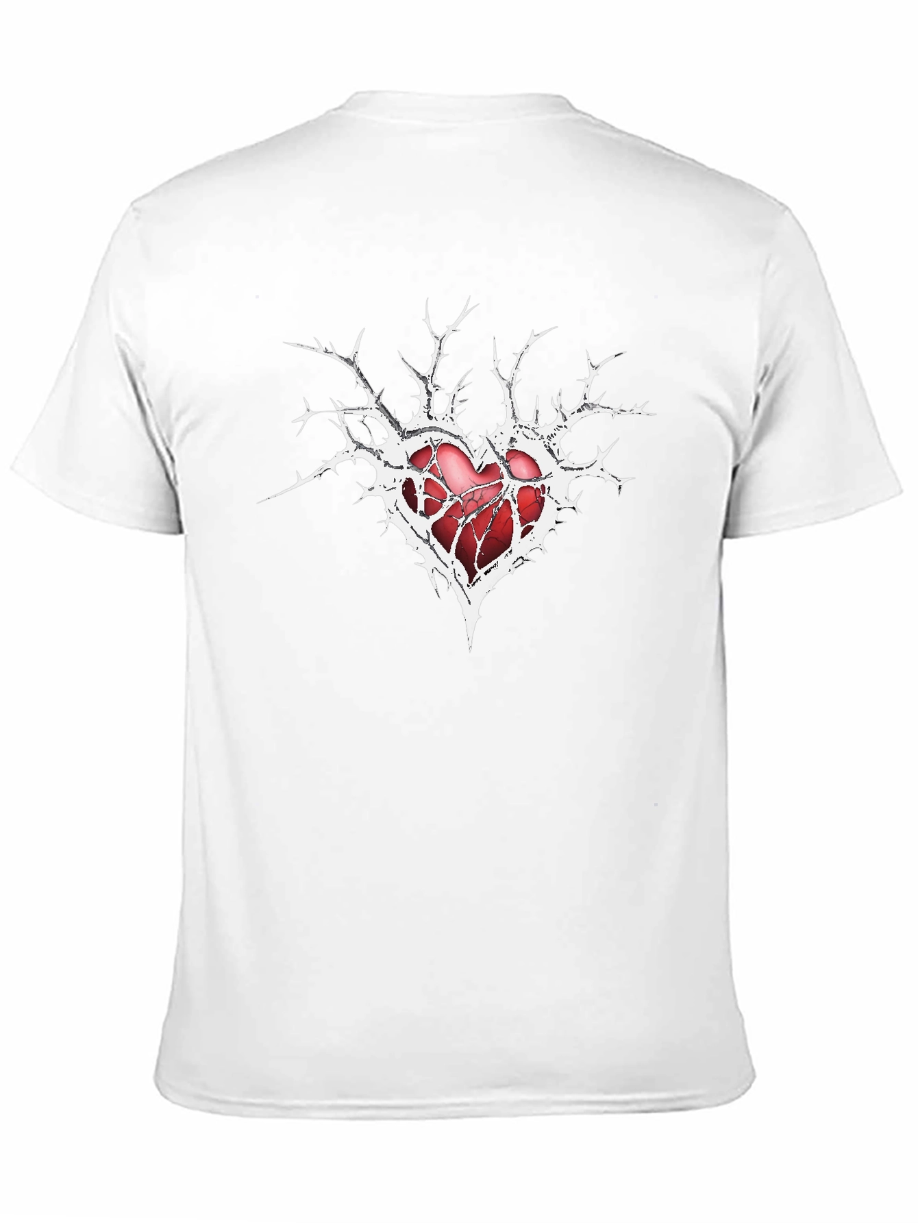 Broken Heart Graphic Tee - Mens Black T-Shirt