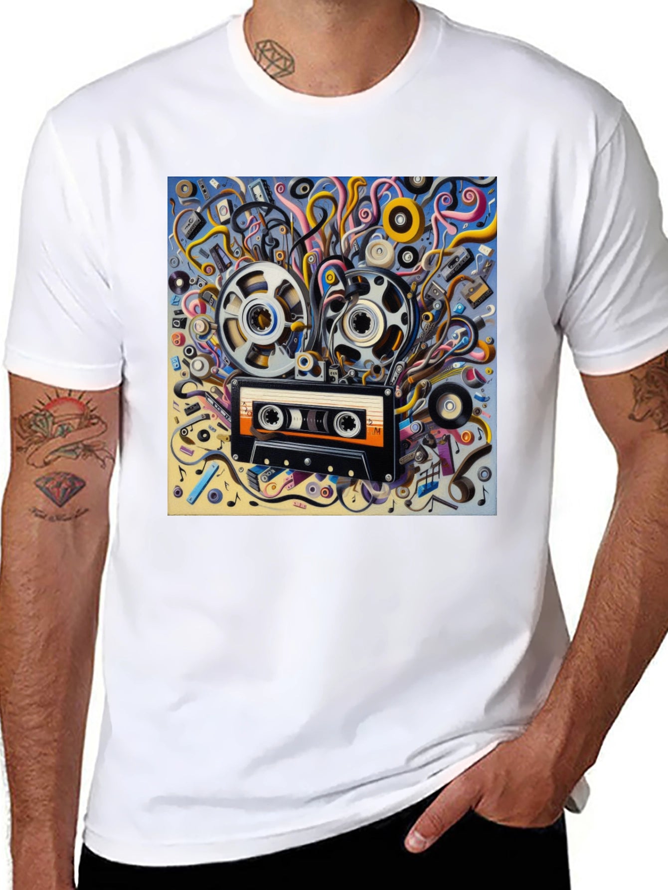Retro Music Cassette T-Shirt