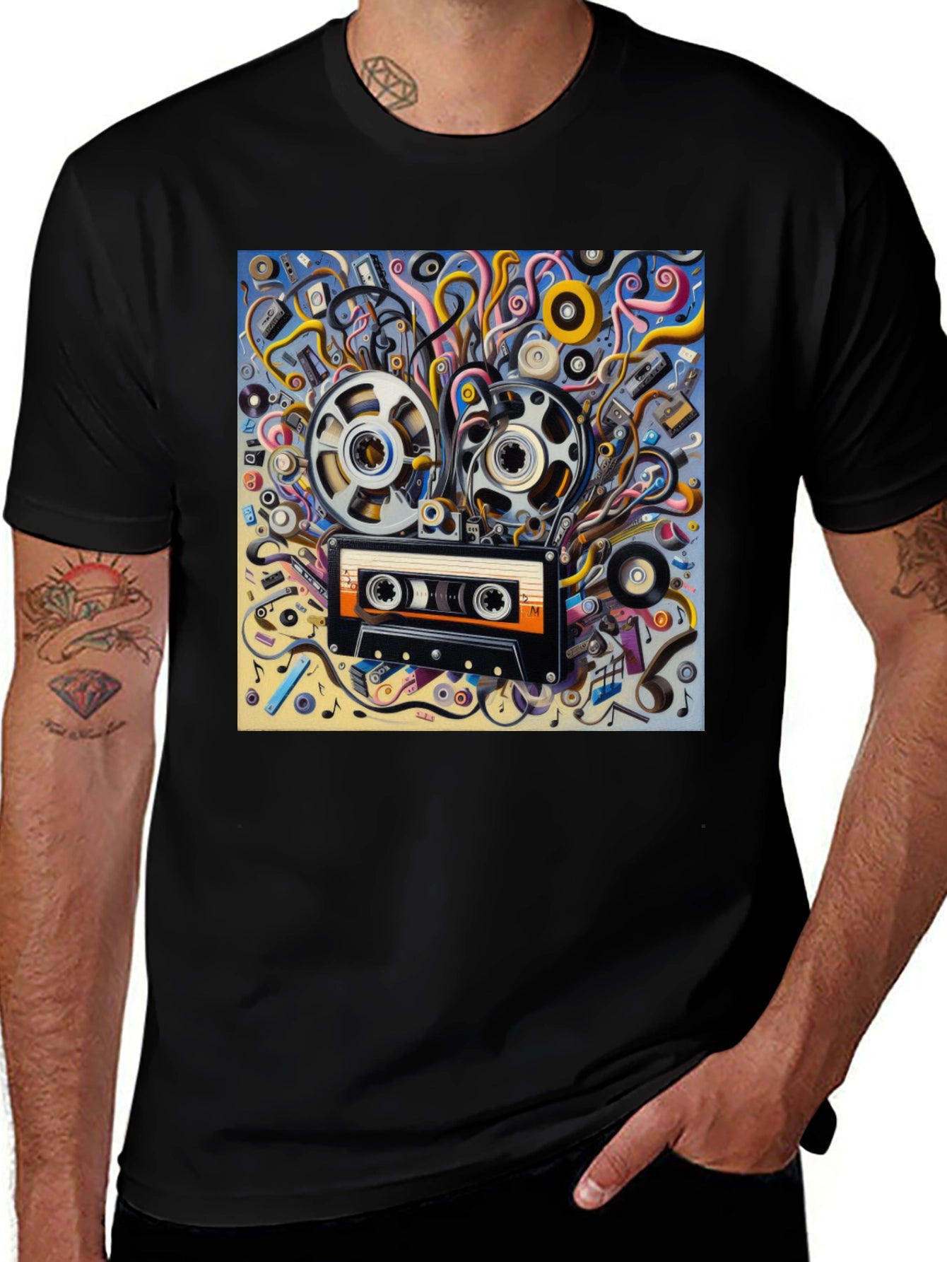 Retro Music Cassette T-Shirt