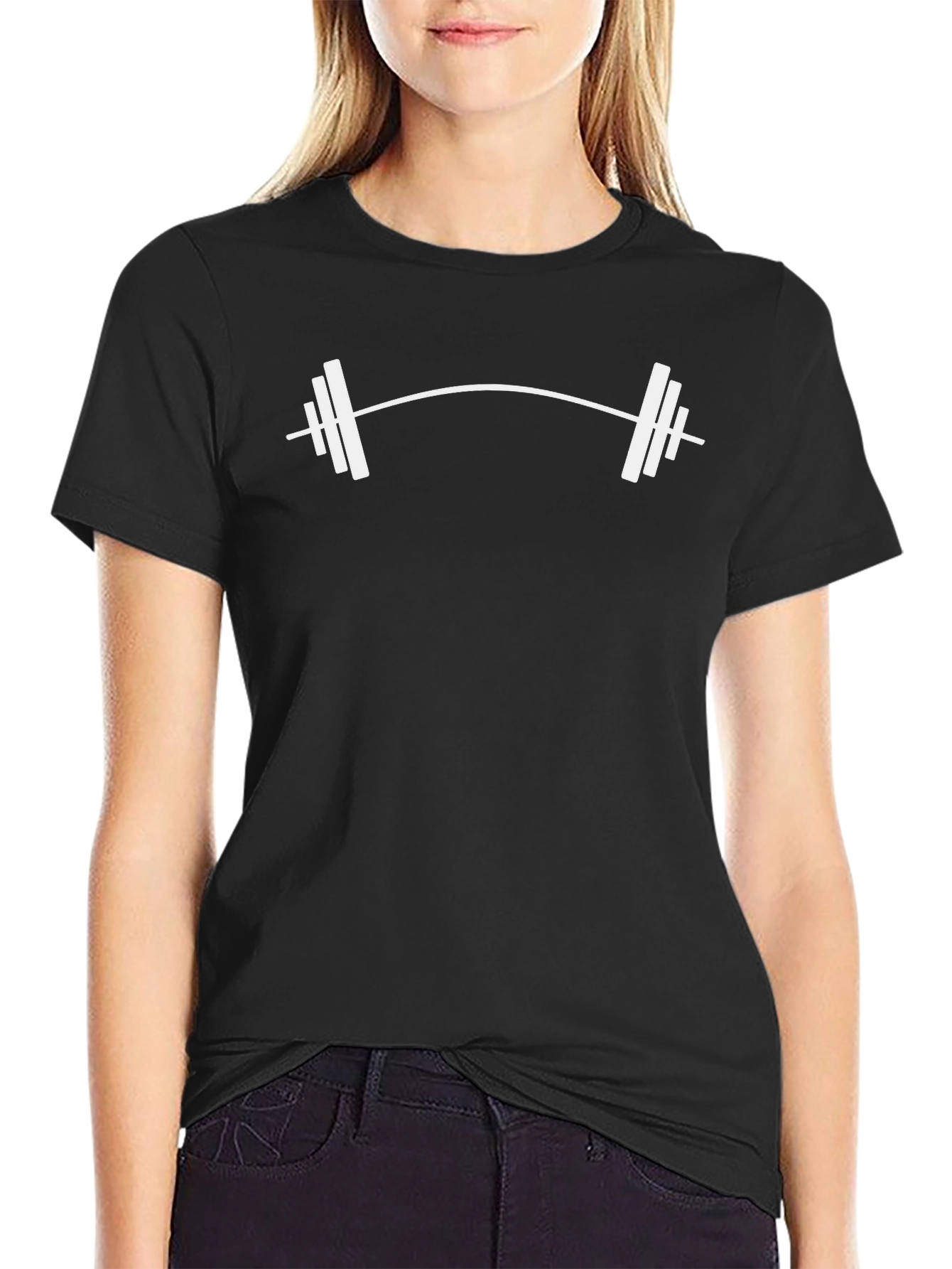 Black Barbell T-Shirt - Fitness Apparel