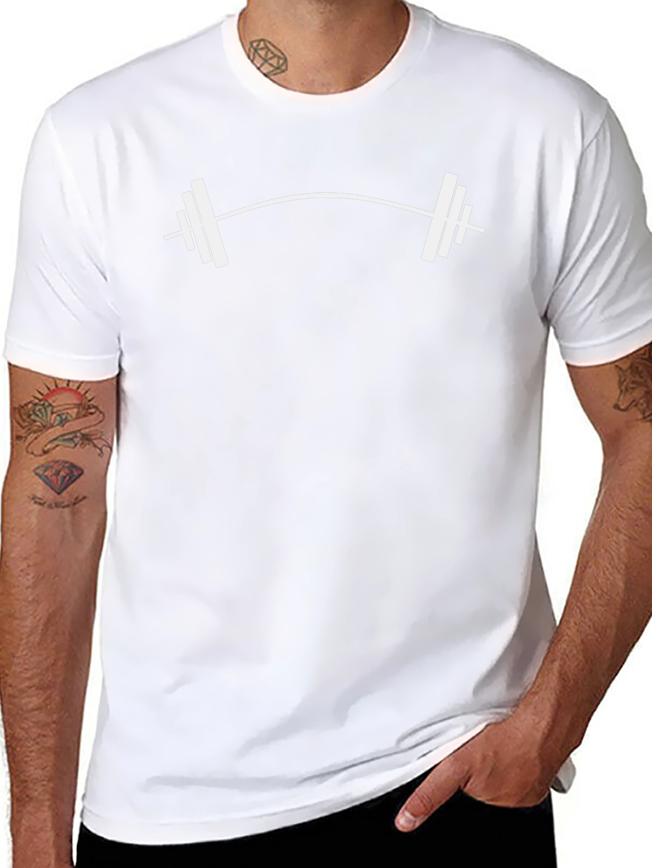 Black Barbell T-Shirt - Fitness Apparel