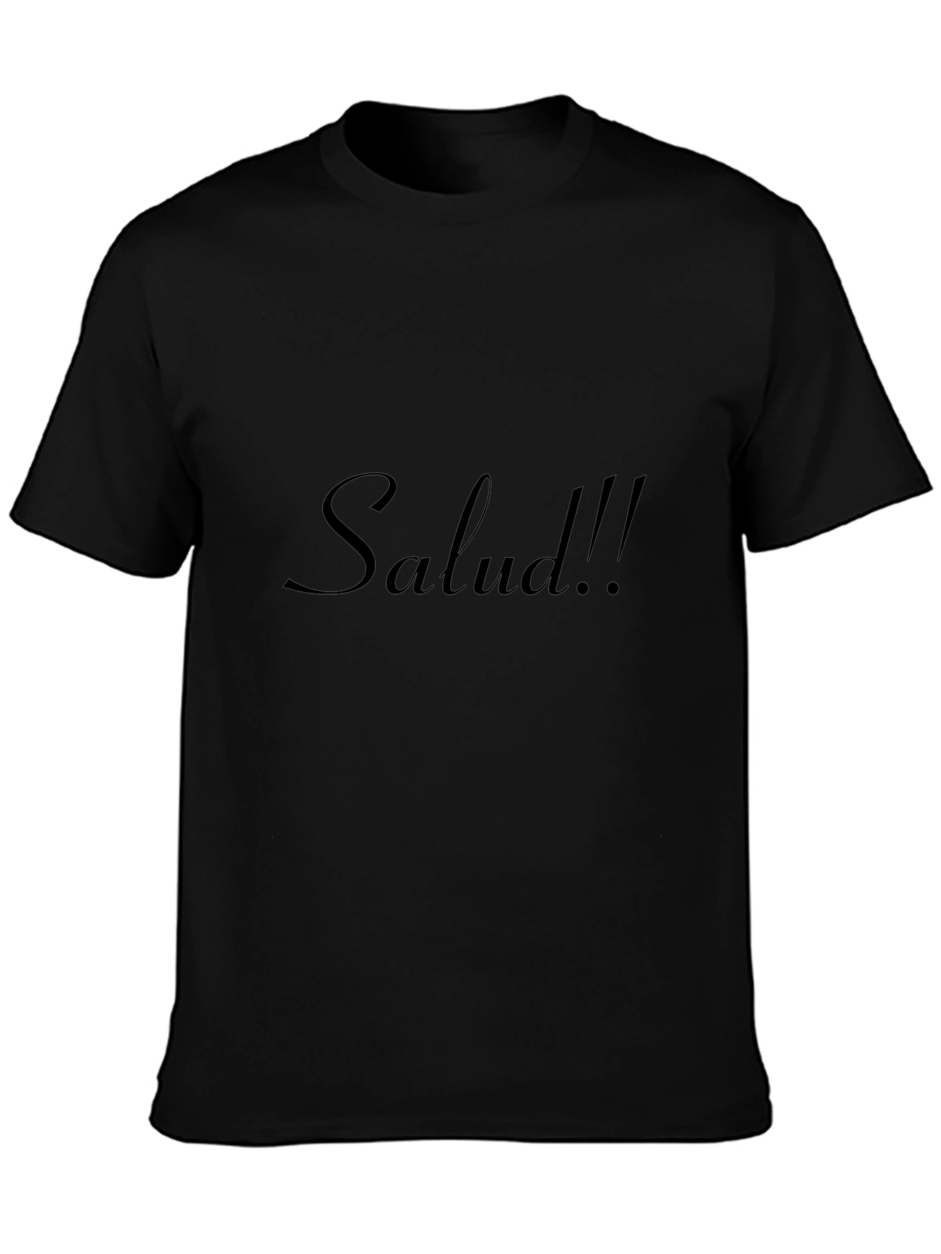 Salud Graphic Tee - Stylish Black Crew Neck T-Shirt