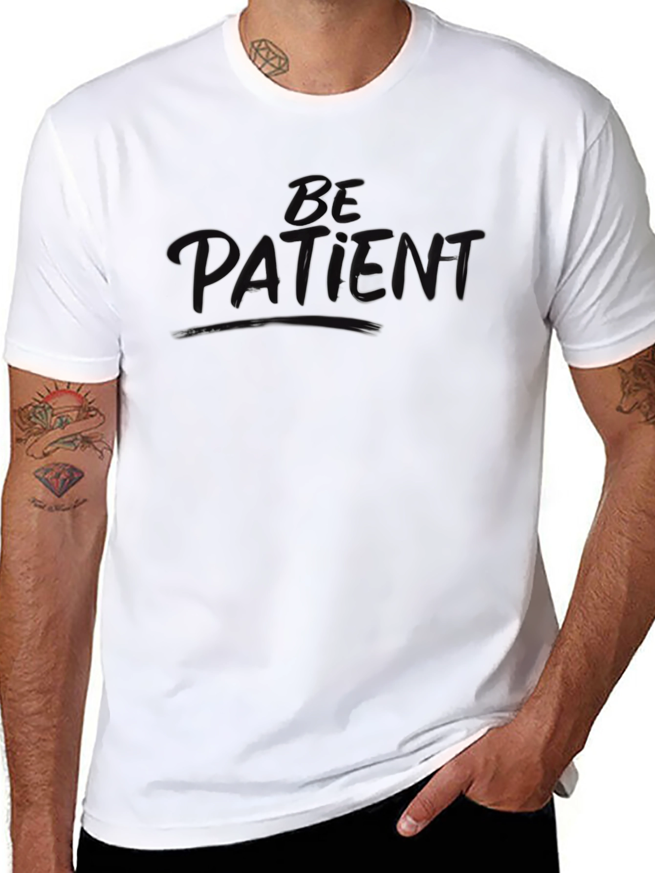Be Patient Black Graphic Tee