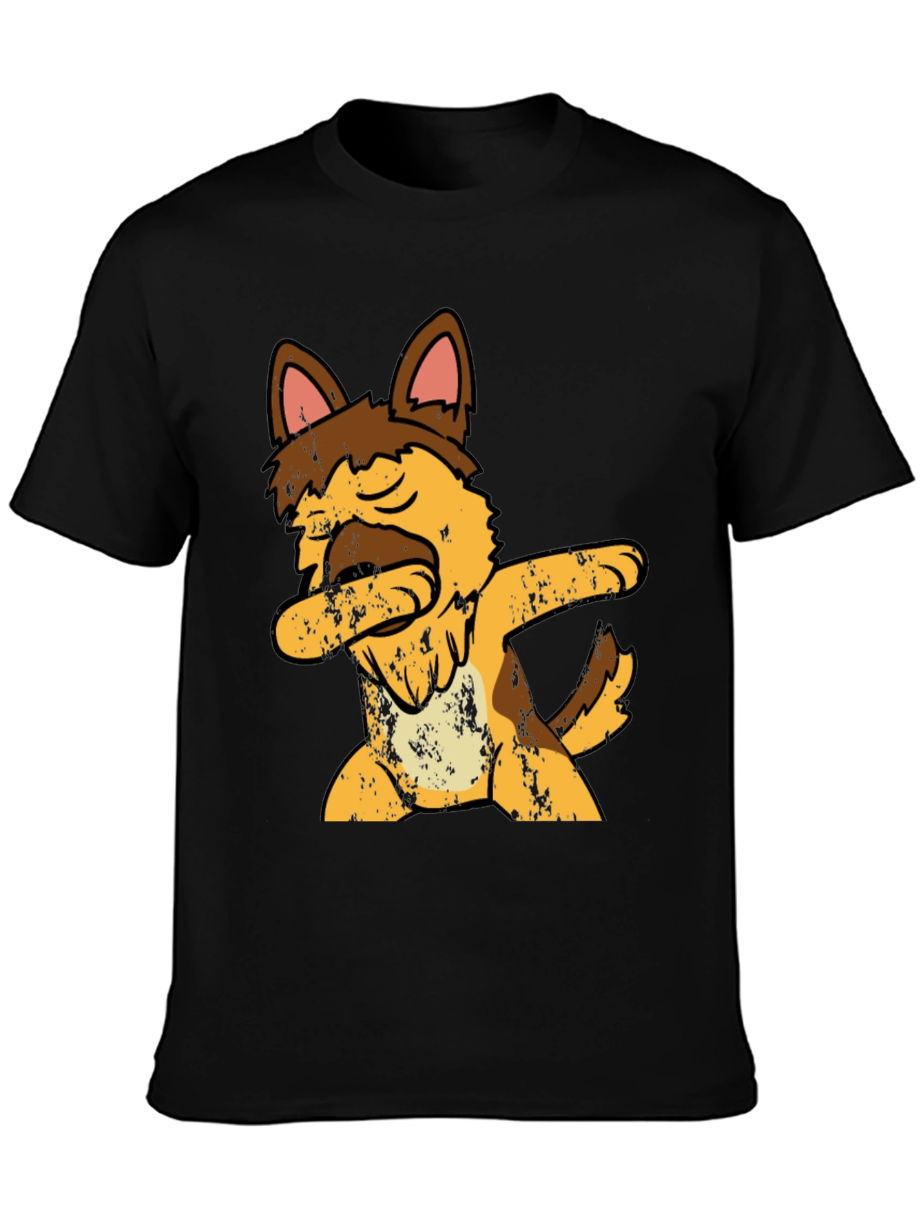 Dabbing Dog Graphic Tee - Mens Black T-Shirt