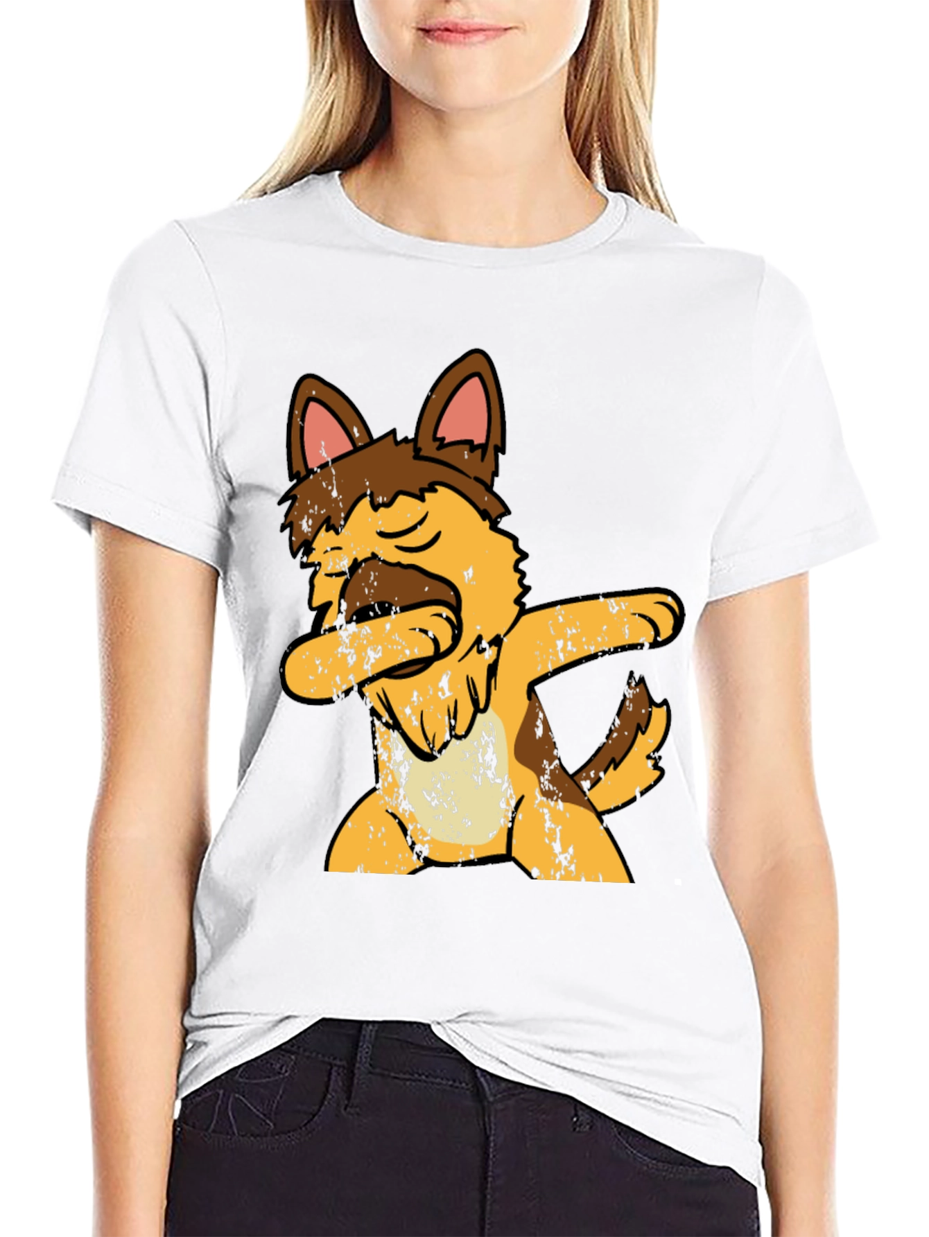 Dabbing Dog Graphic Tee - Mens Black T-Shirt