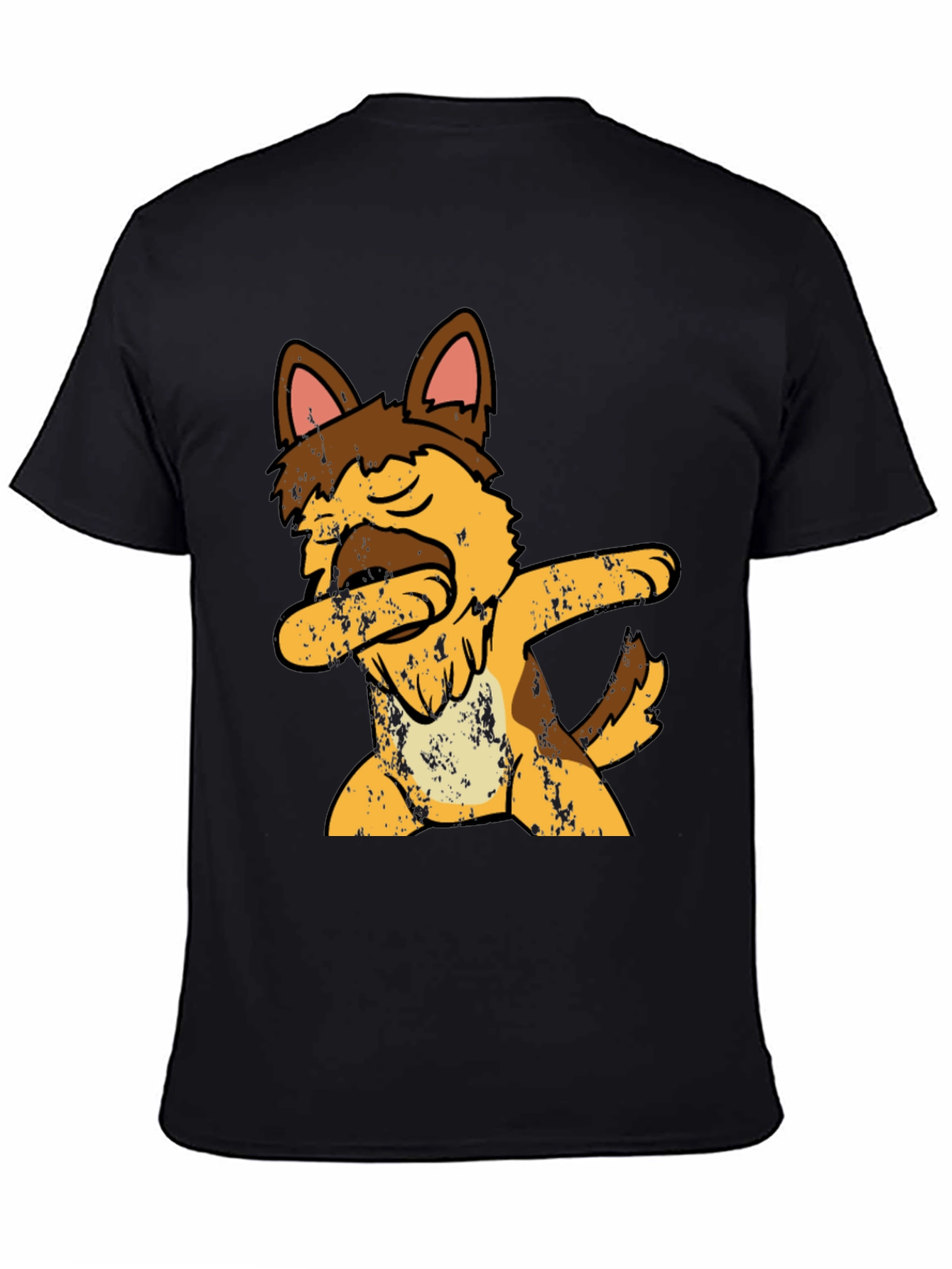 Dabbing Dog Graphic Tee - Mens Black T-Shirt