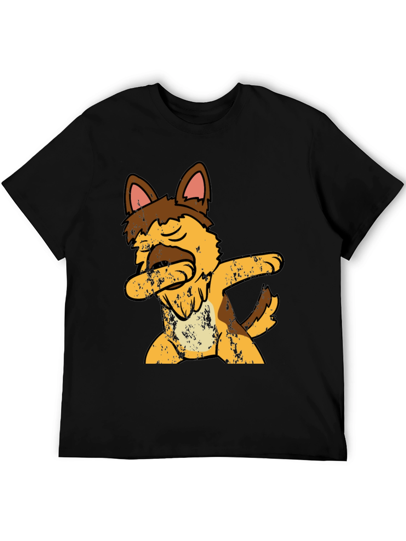 Dabbing Dog Graphic Tee - Mens Black T-Shirt