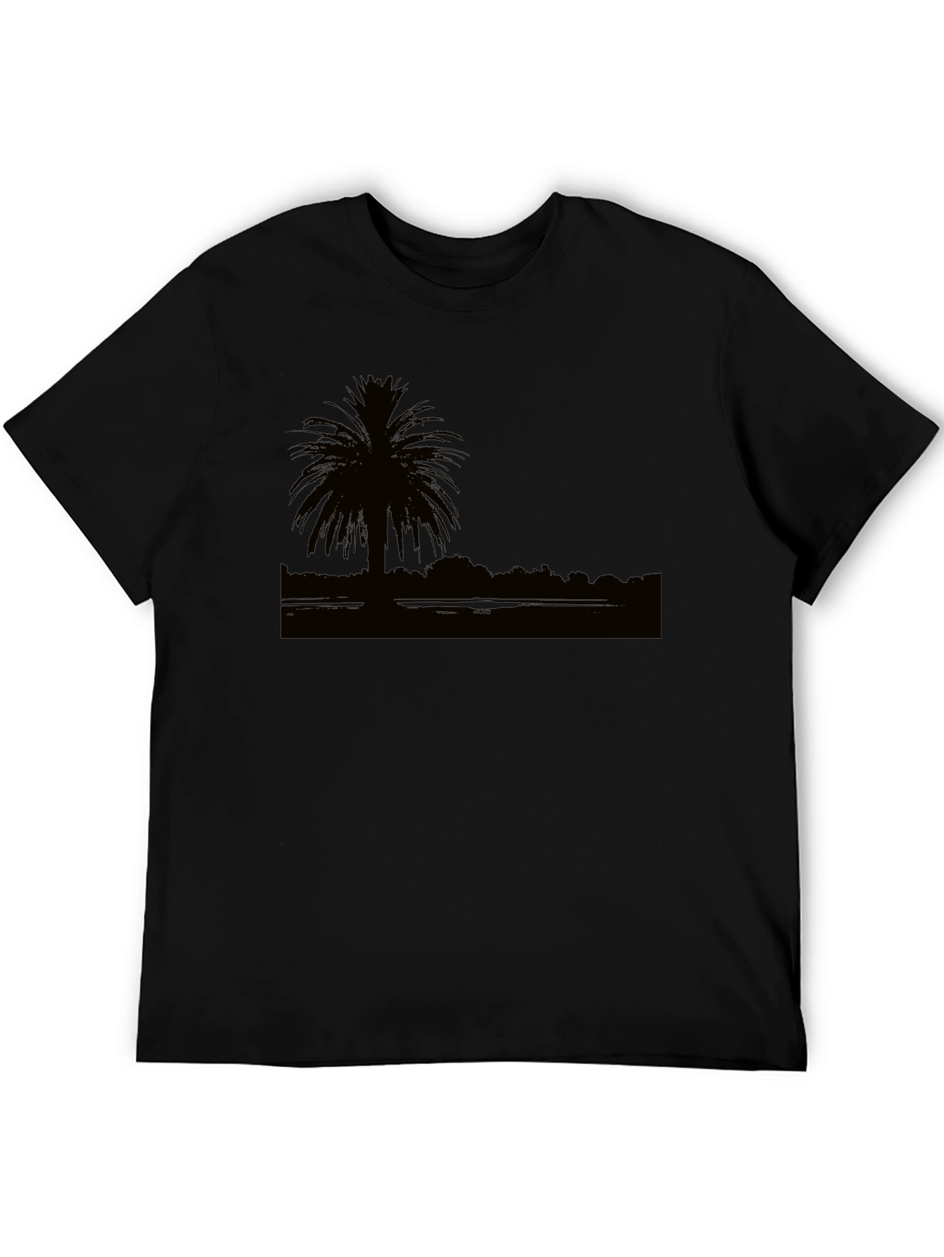 Silhouette Palm Tree Graphic T-Shirt