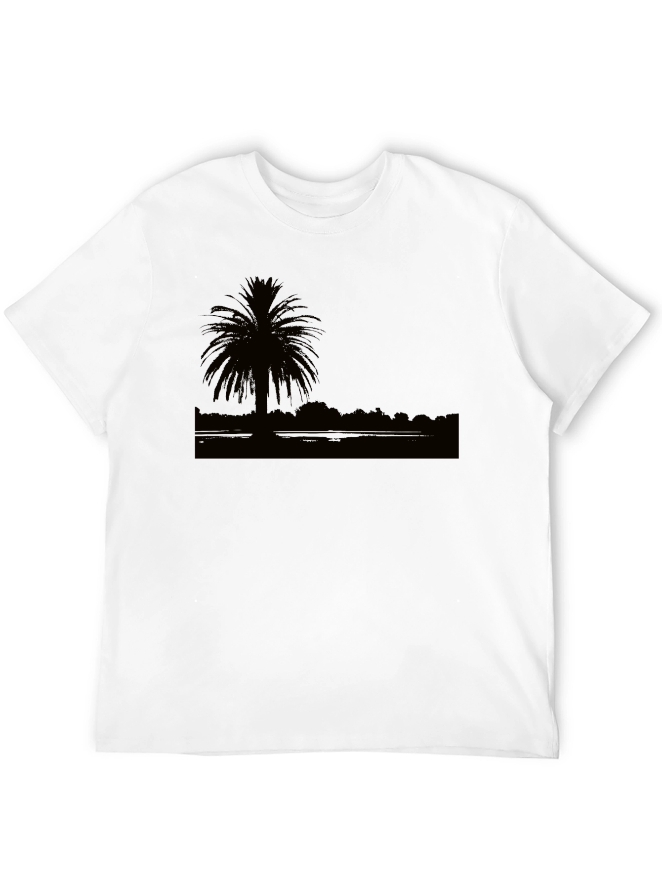 Silhouette Palm Tree Graphic T-Shirt