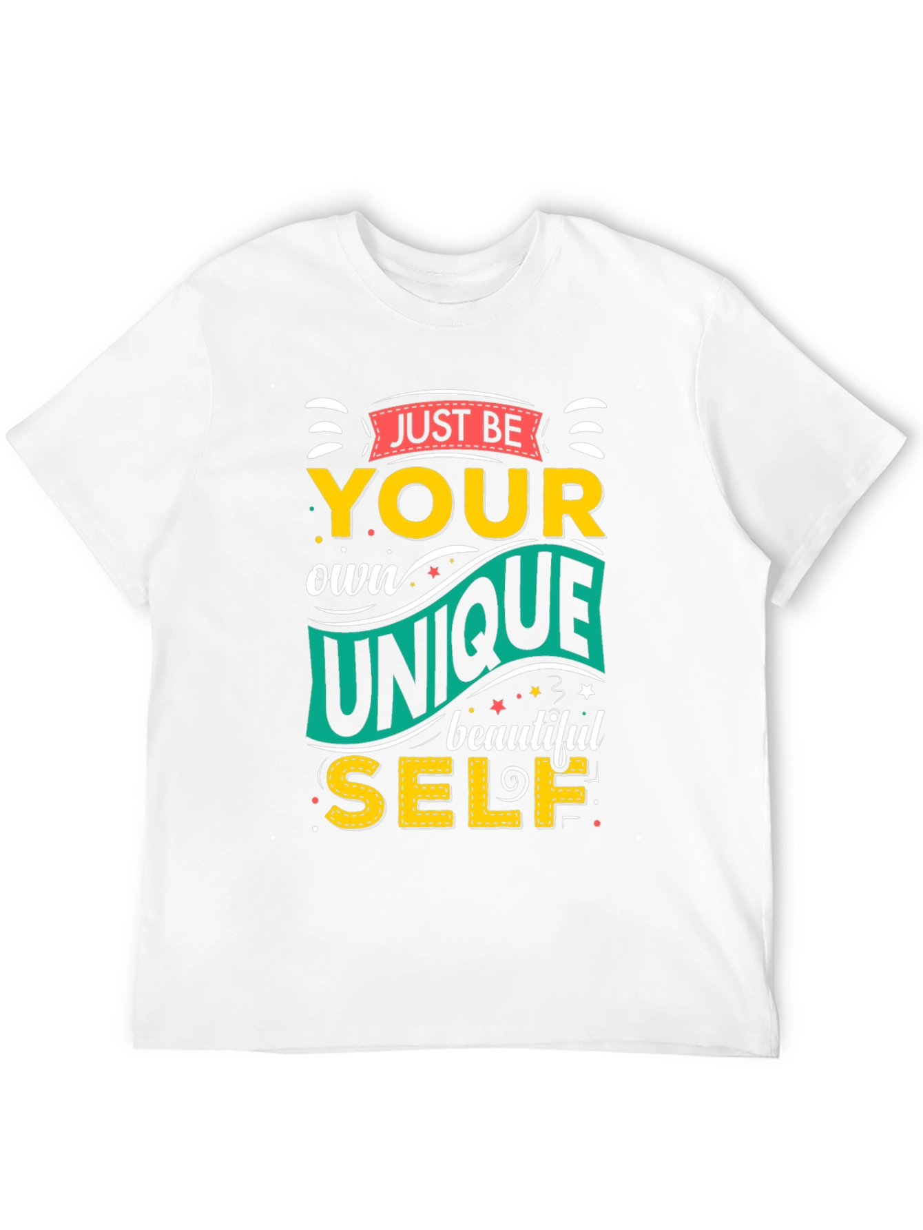 Just Be Your Own Unique Self Black Graphic Tee