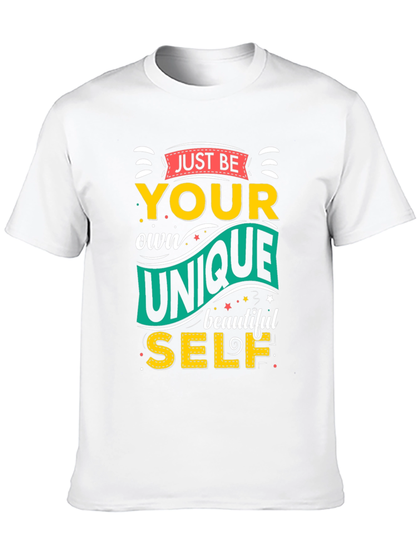 Just Be Your Own Unique Self Black Graphic Tee