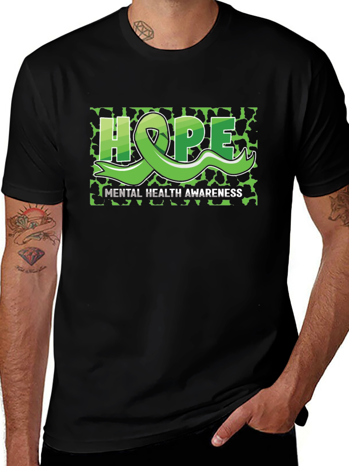 Mental Health Awareness Tee - Hope Ribbon