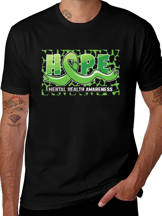 Mental Health Awareness Tee - Hope Ribbon