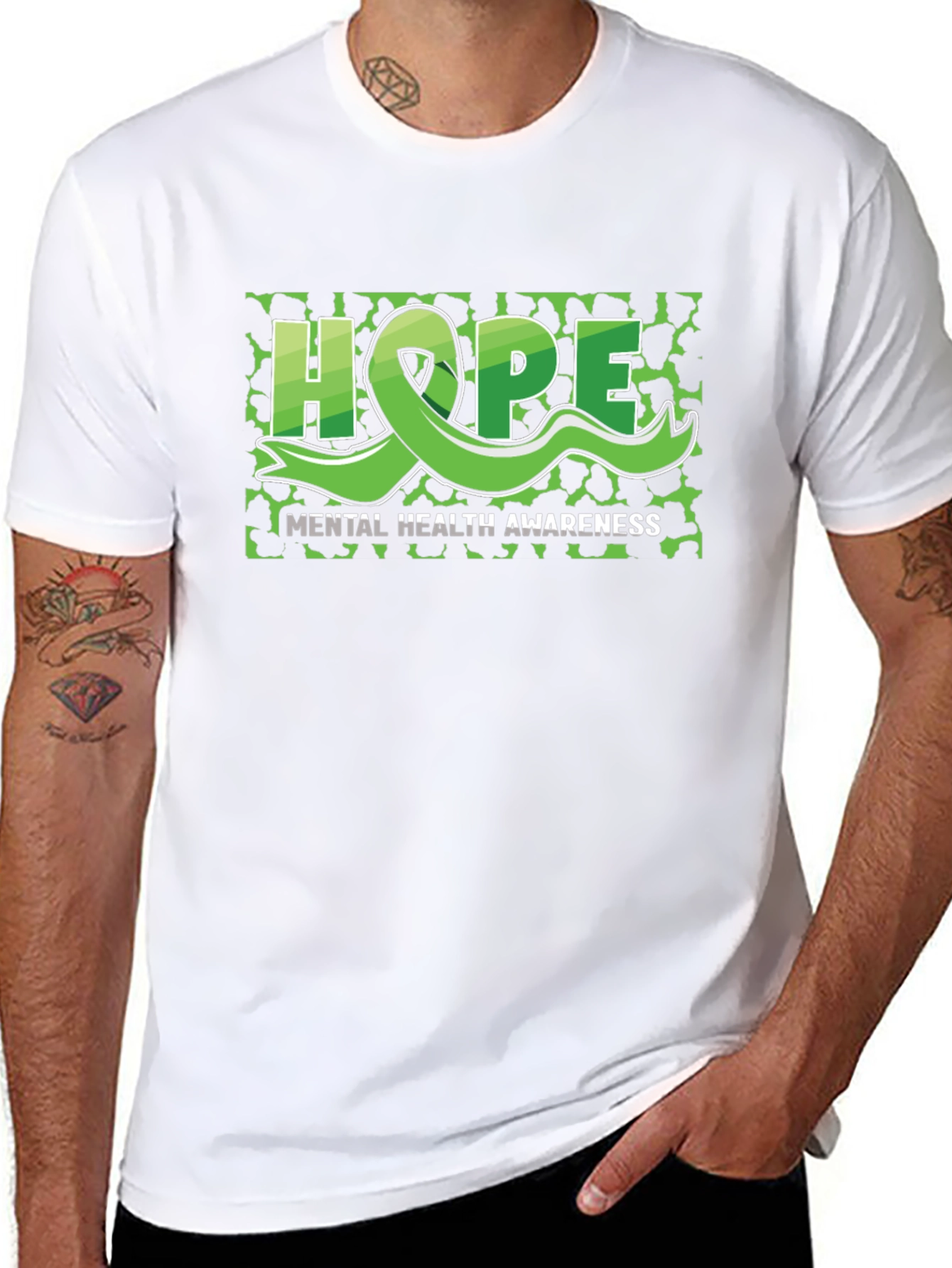 Mental Health Awareness Tee - Hope Ribbon