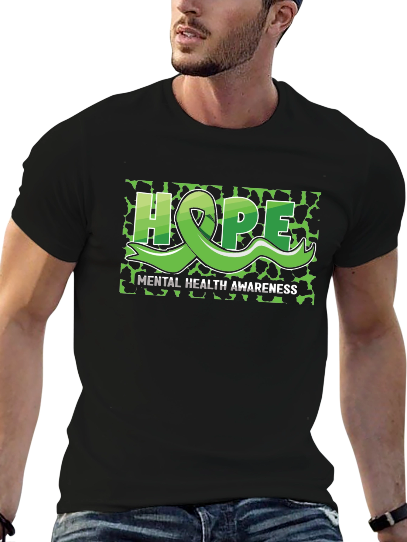 Mental Health Awareness Tee - Hope Ribbon