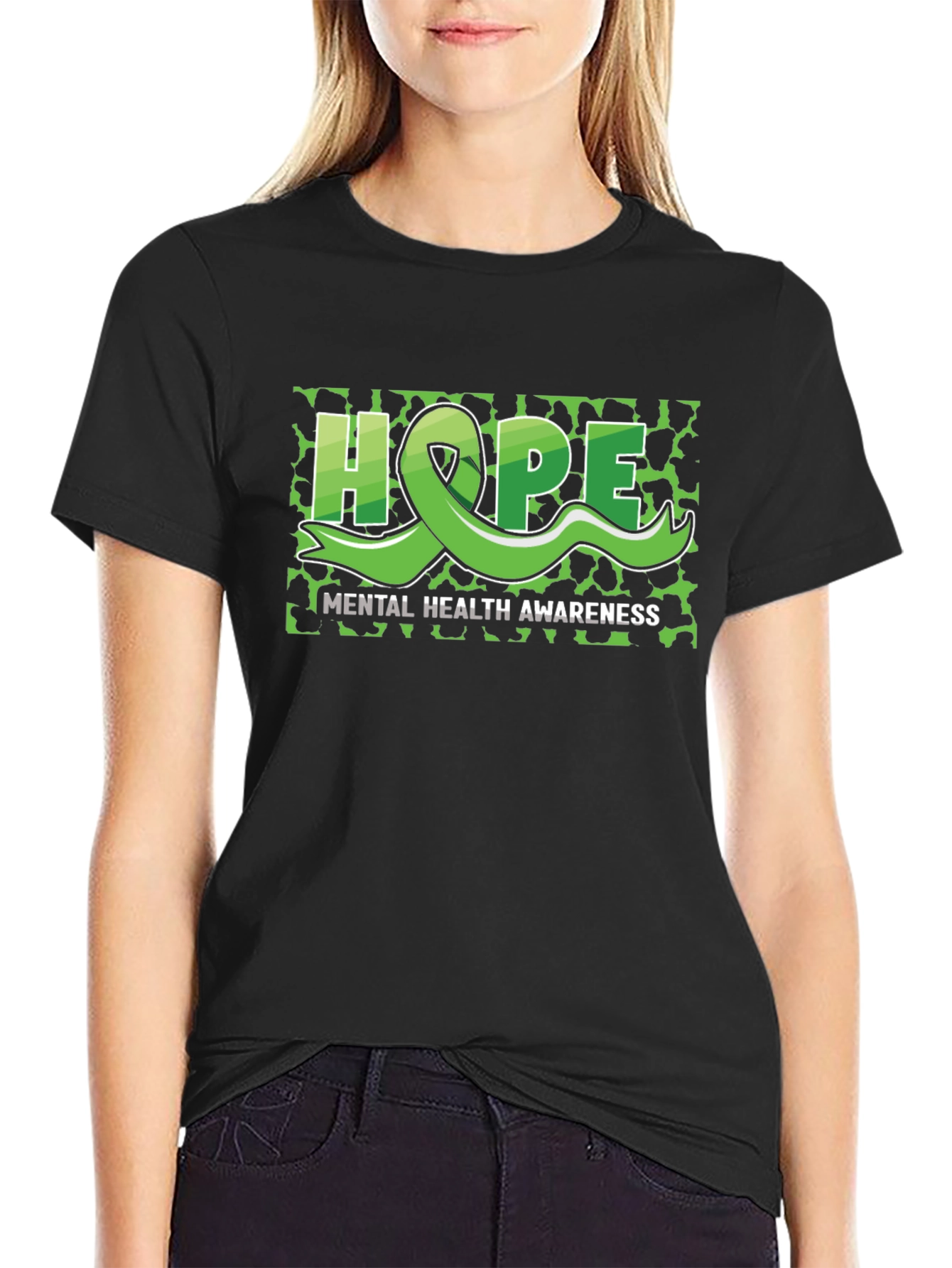Mental Health Awareness Tee - Hope Ribbon