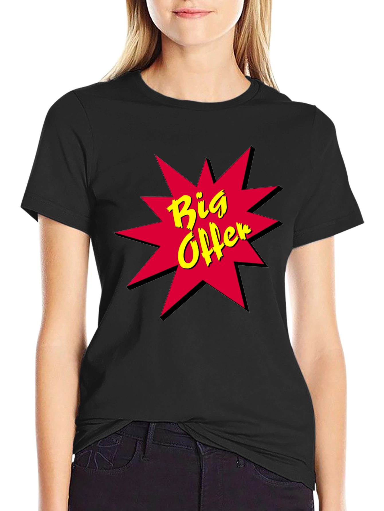 Big Offer Black T-Shirt - Bold Design