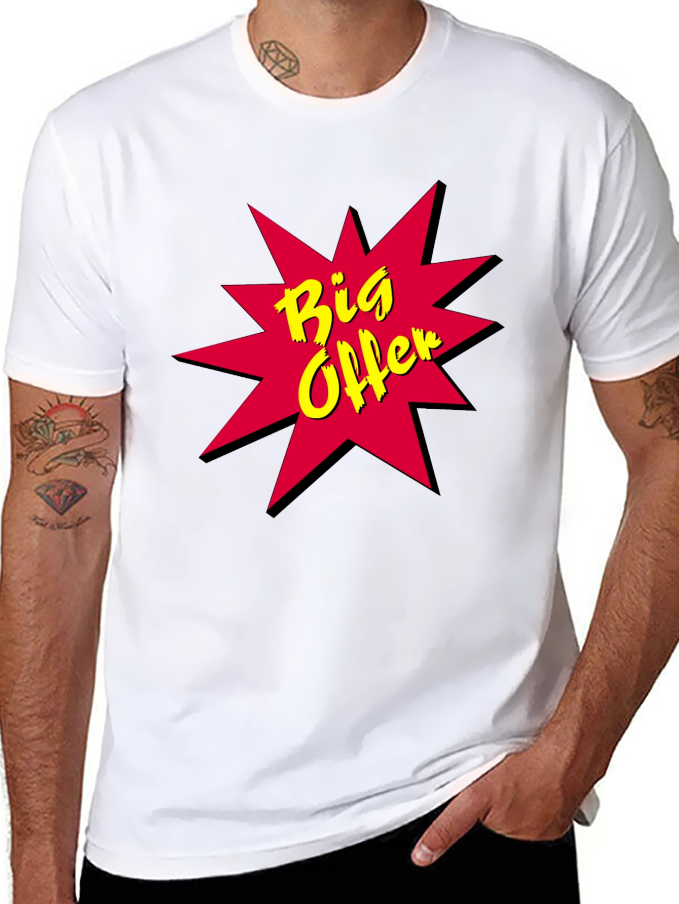 Big Offer Black T-Shirt - Bold Design