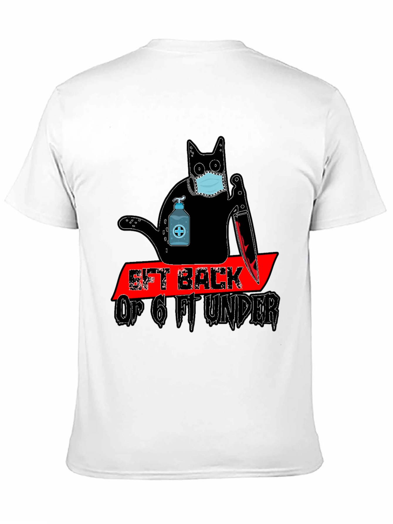 Social Distance Killer Cat Graphic Tee