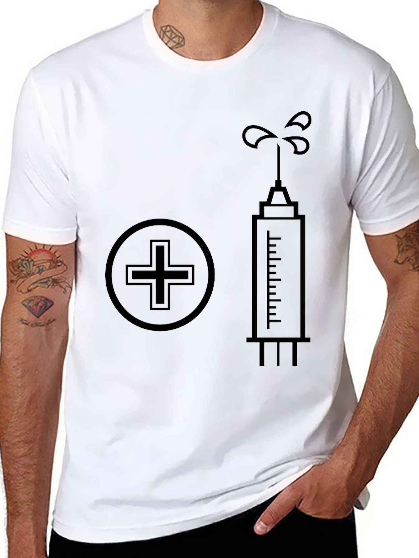 Vaccine Graphic Black T-Shirt