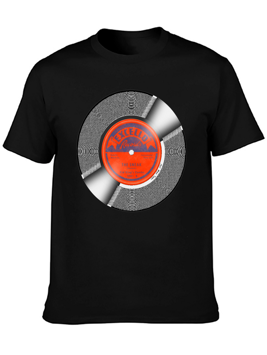 Vintage Record Graphic Tee - Retro Music Lover T-Shirt