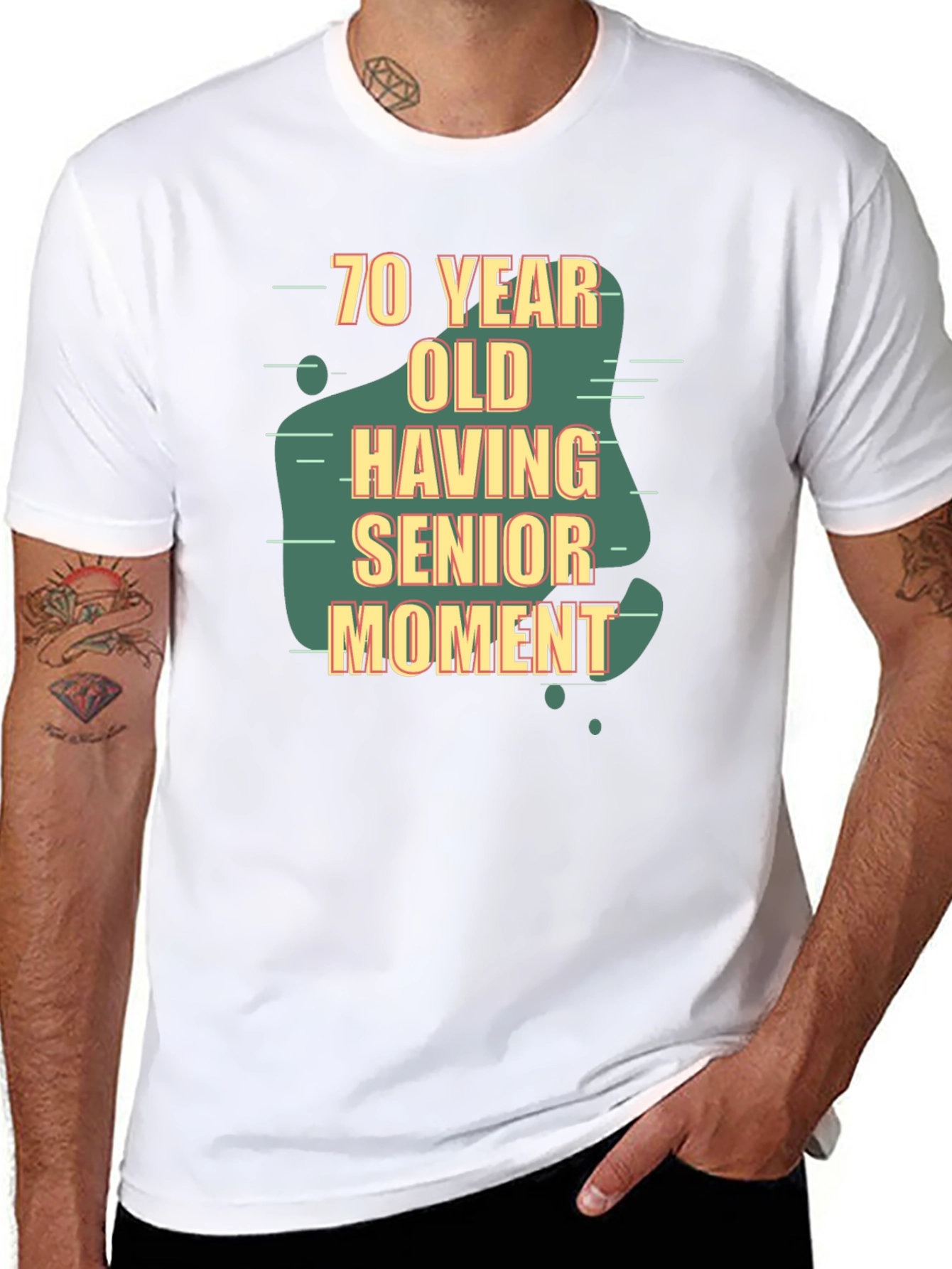 70 Year Old Senior Moment Black T-Shirt