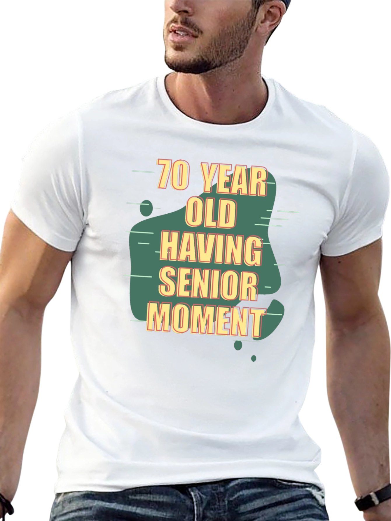 70 Year Old Senior Moment Black T-Shirt